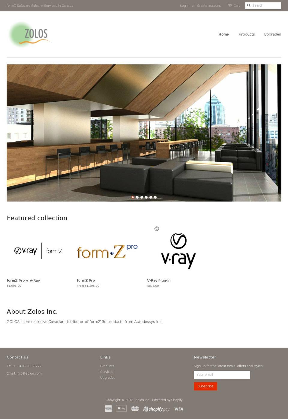 zolos.com — Shopify storefront screenshot