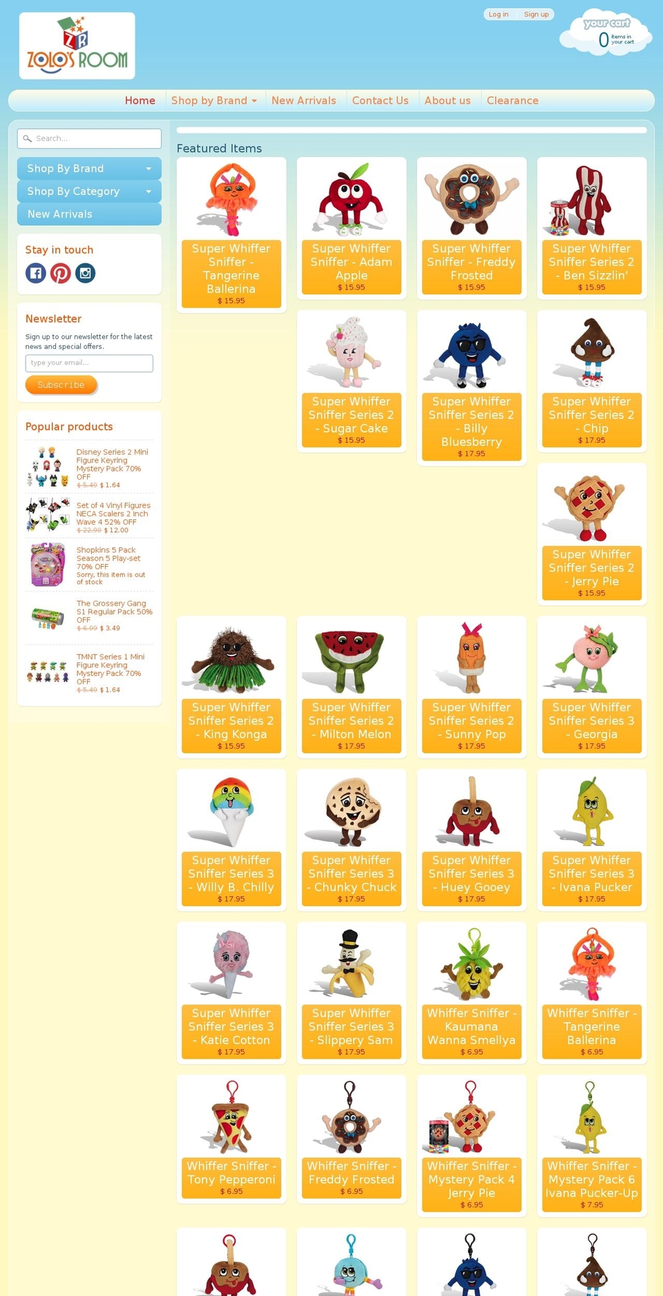 zolosroom.com shopify website screenshot