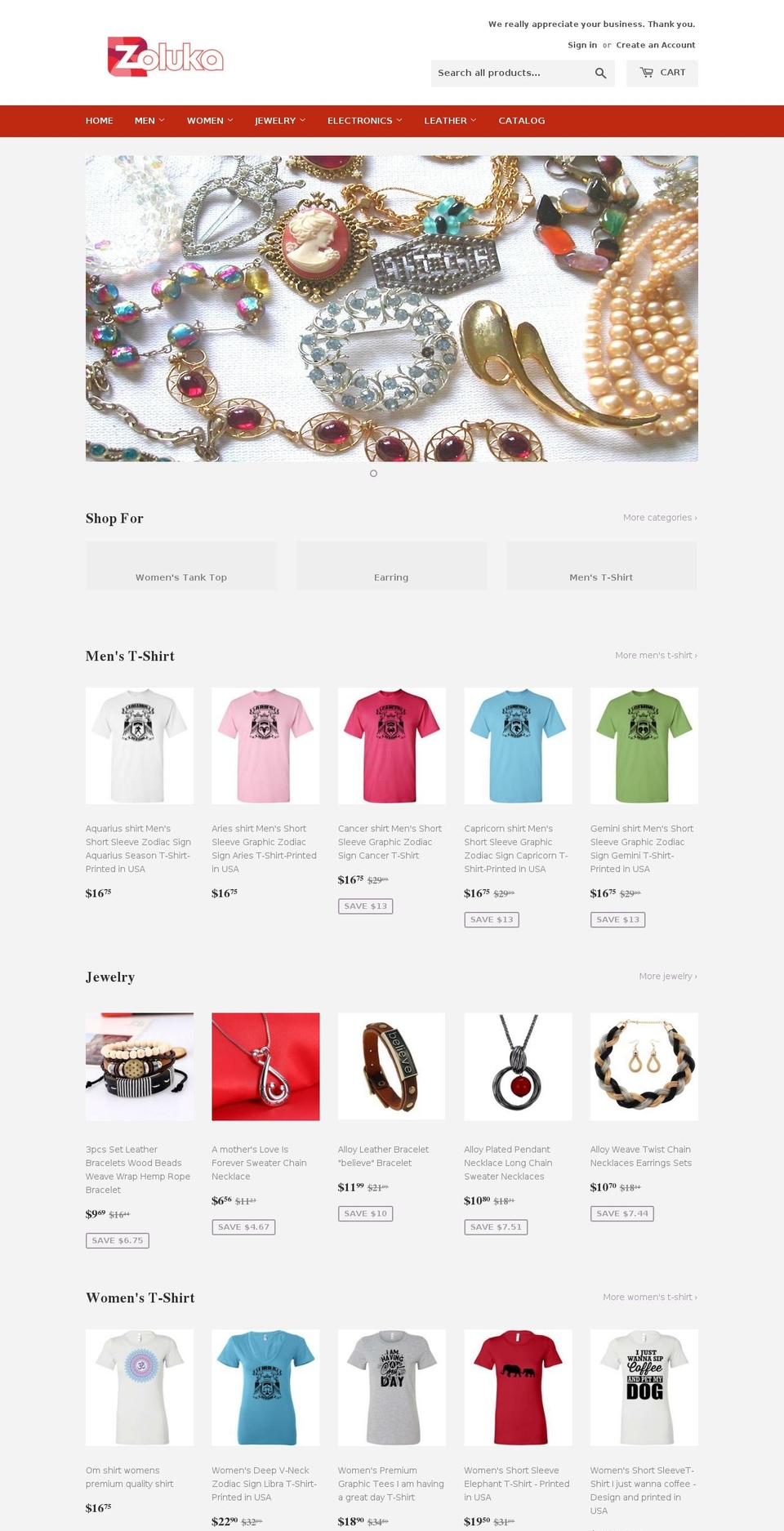 zoluka.com shopify website screenshot