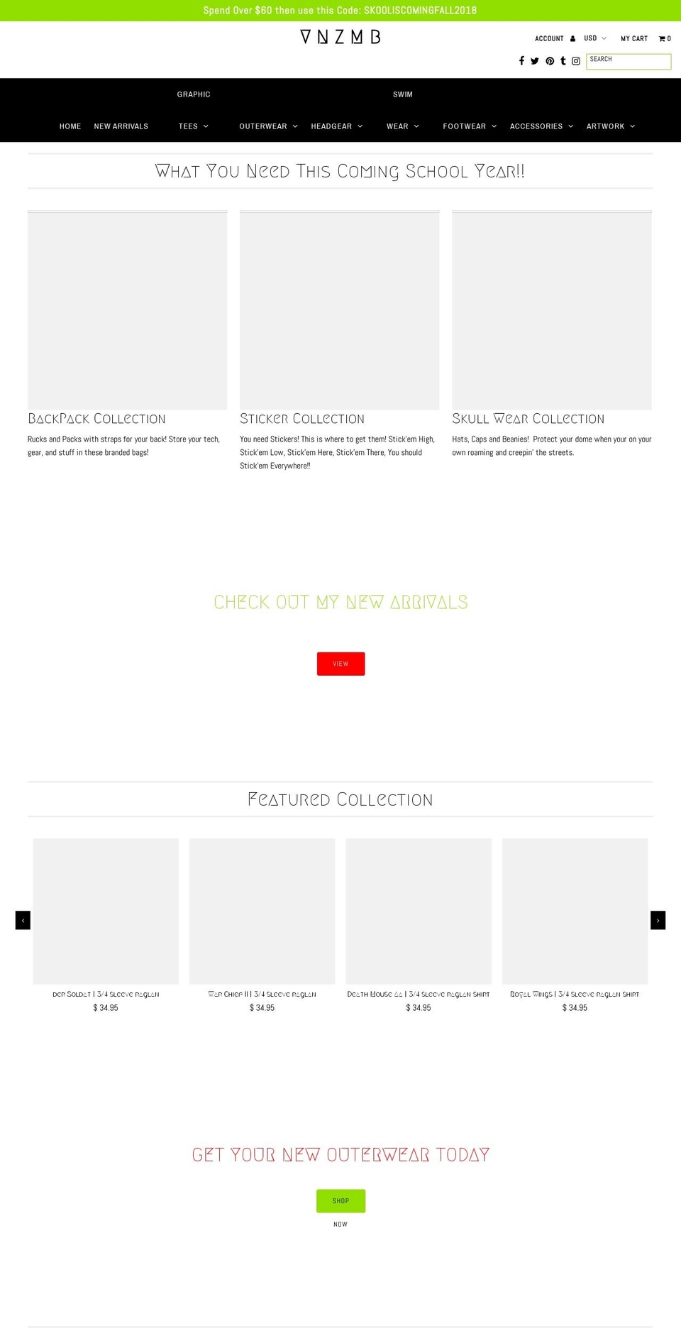 zomb13.com — Shopify storefront screenshot