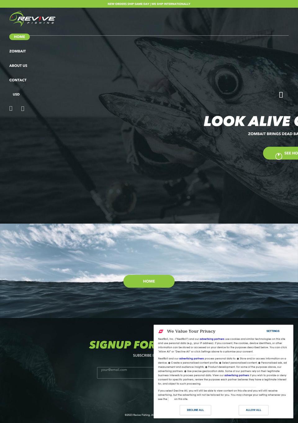 zombait.myshopify.com shopify website screenshot