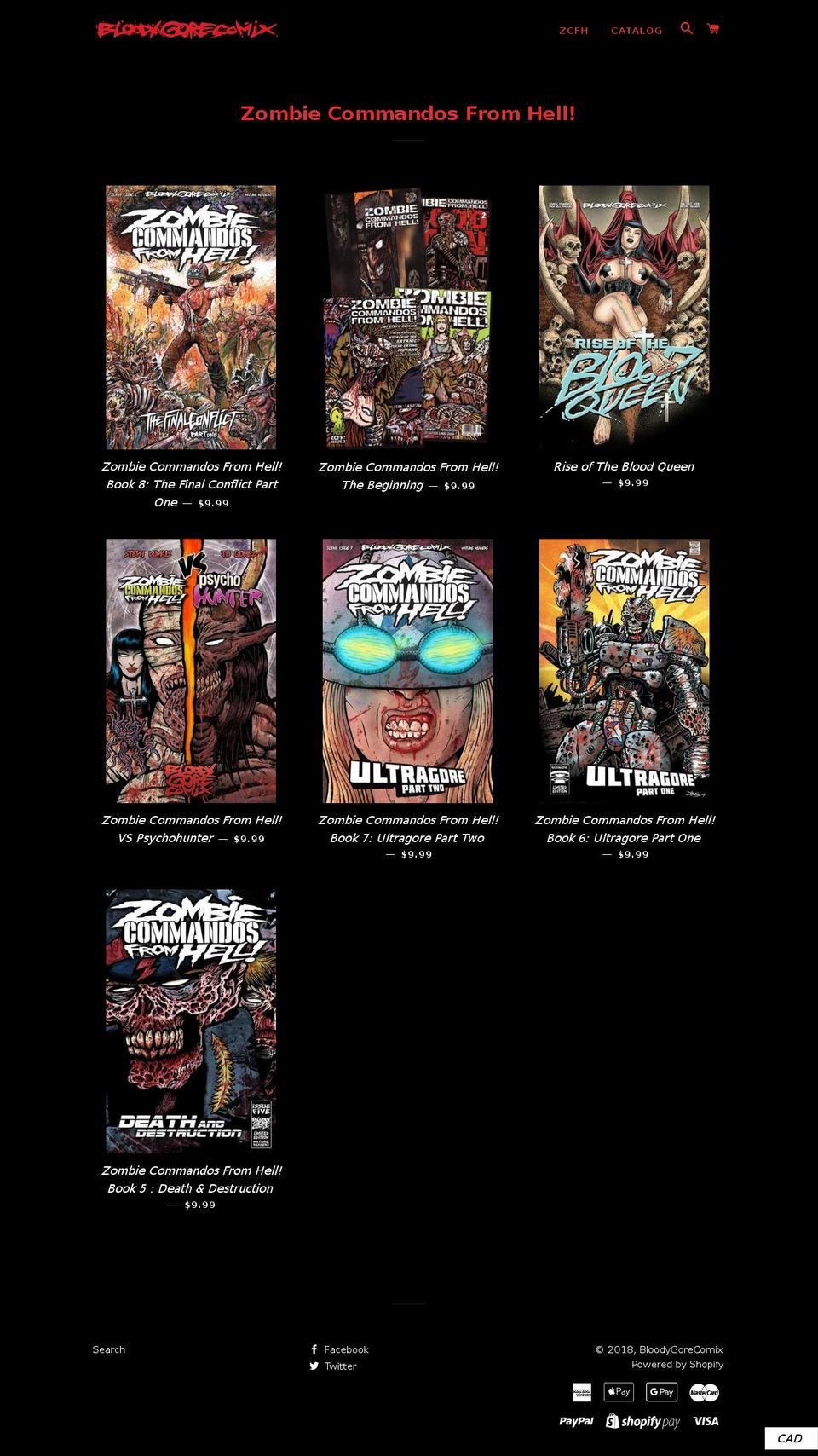 theme-export-bloodygorecomix-myshopify-com-bro Shopify theme site example zombiecommandos.com