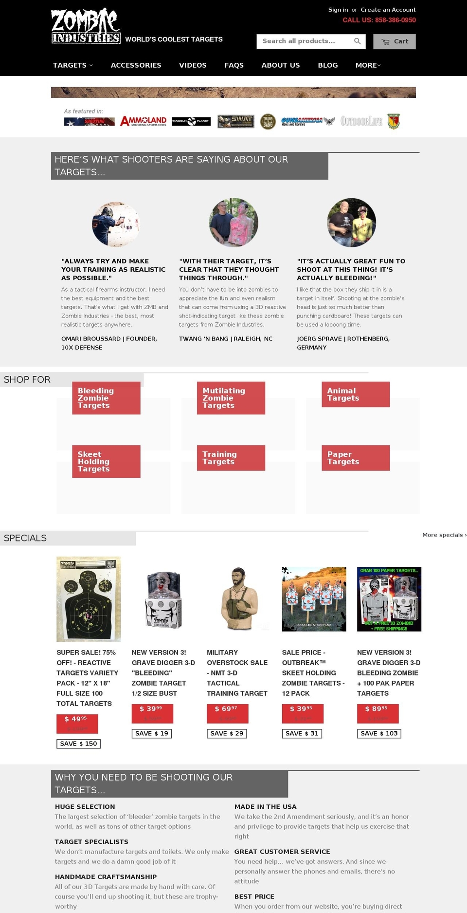 Streamline Shopify theme site example zombieindustries.com