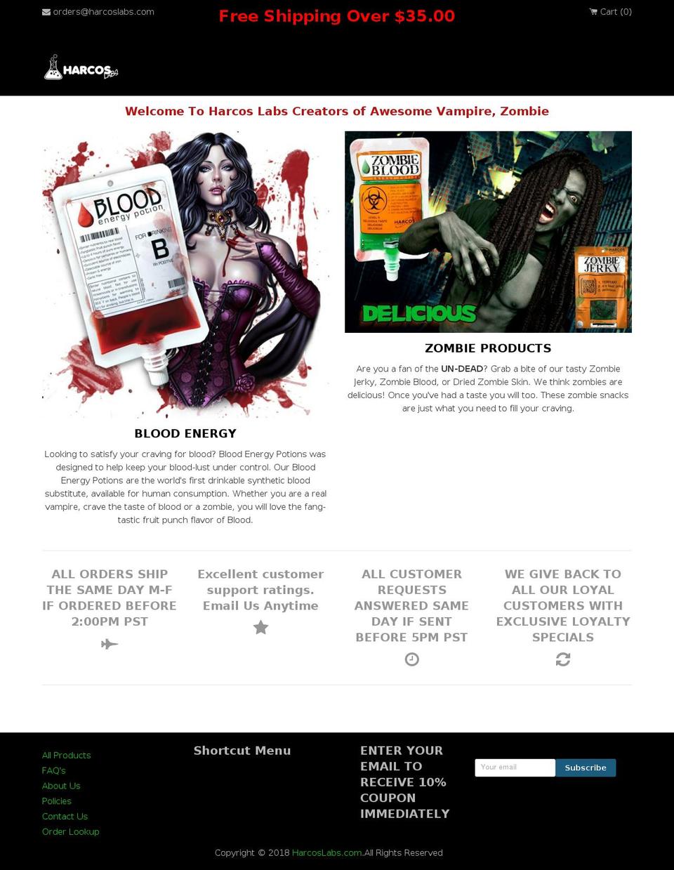 Copy of bgs-theme-2-0 Shopify theme site example zombiesnackn.com