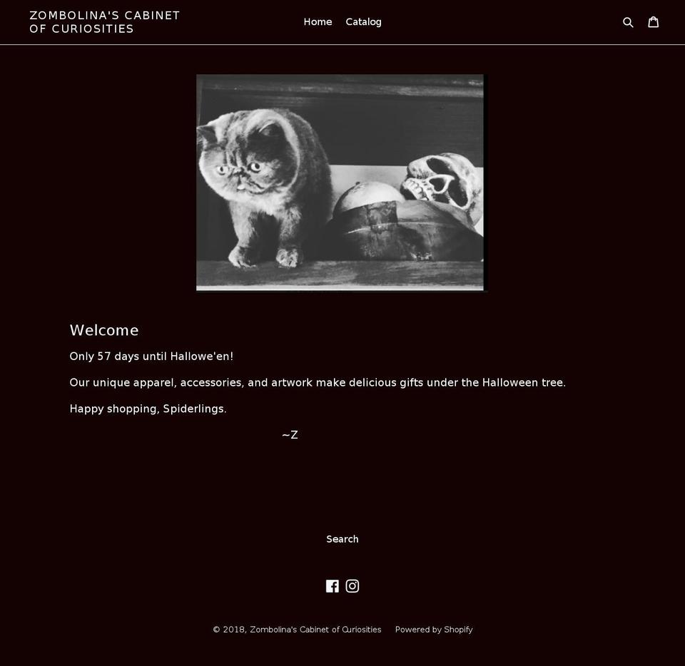zombolina.com shopify website screenshot