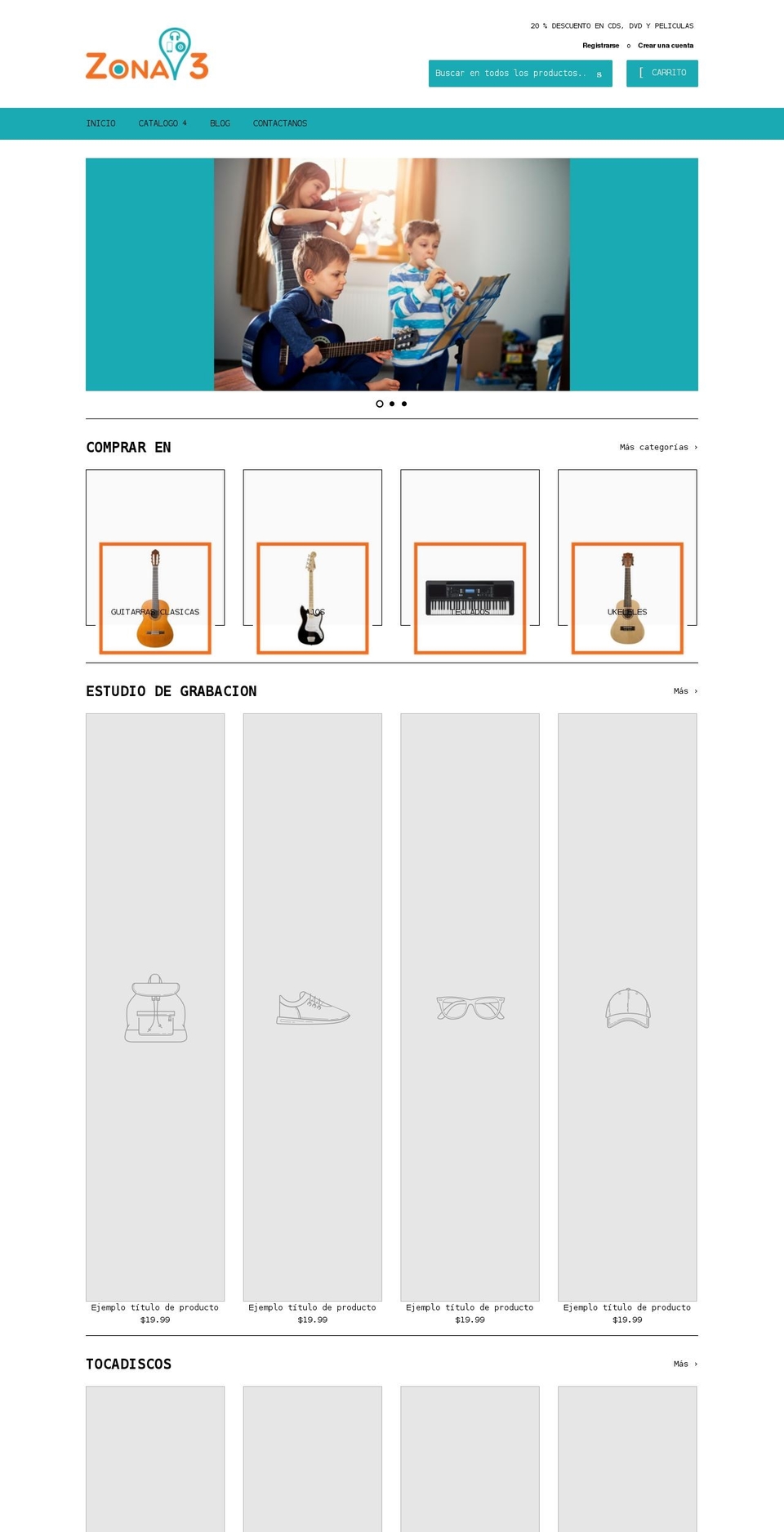 zona3tienda.com shopify website screenshot