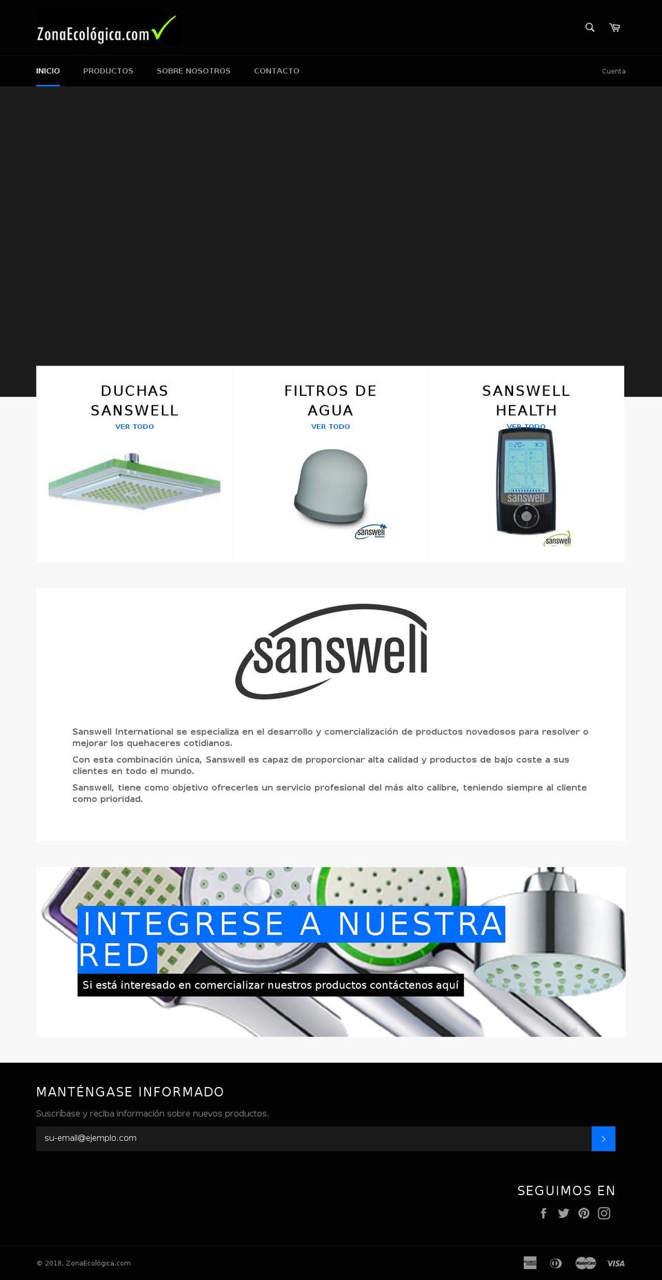 zonaecologica.com — Shopify storefront screenshot
