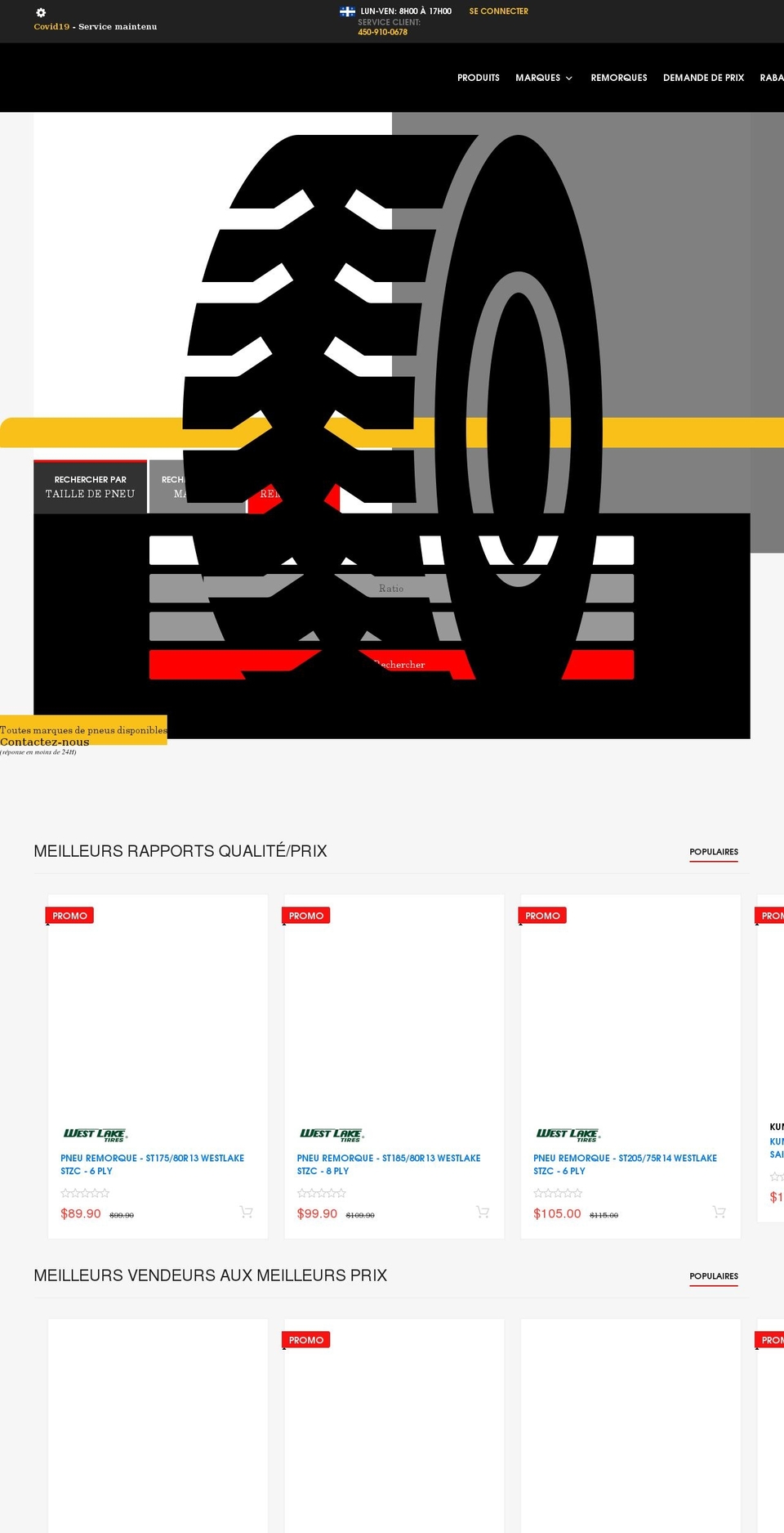 zoneinterpneus.ca shopify website screenshot