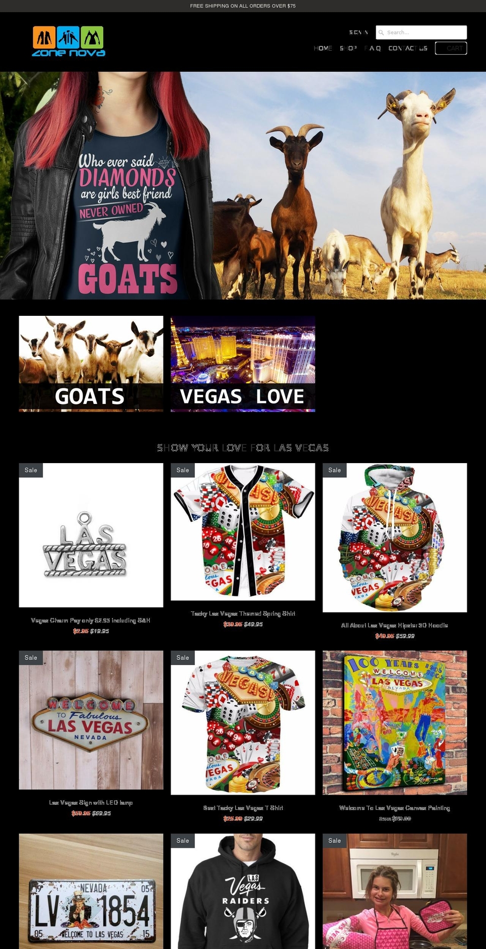 zonenova.com shopify website screenshot