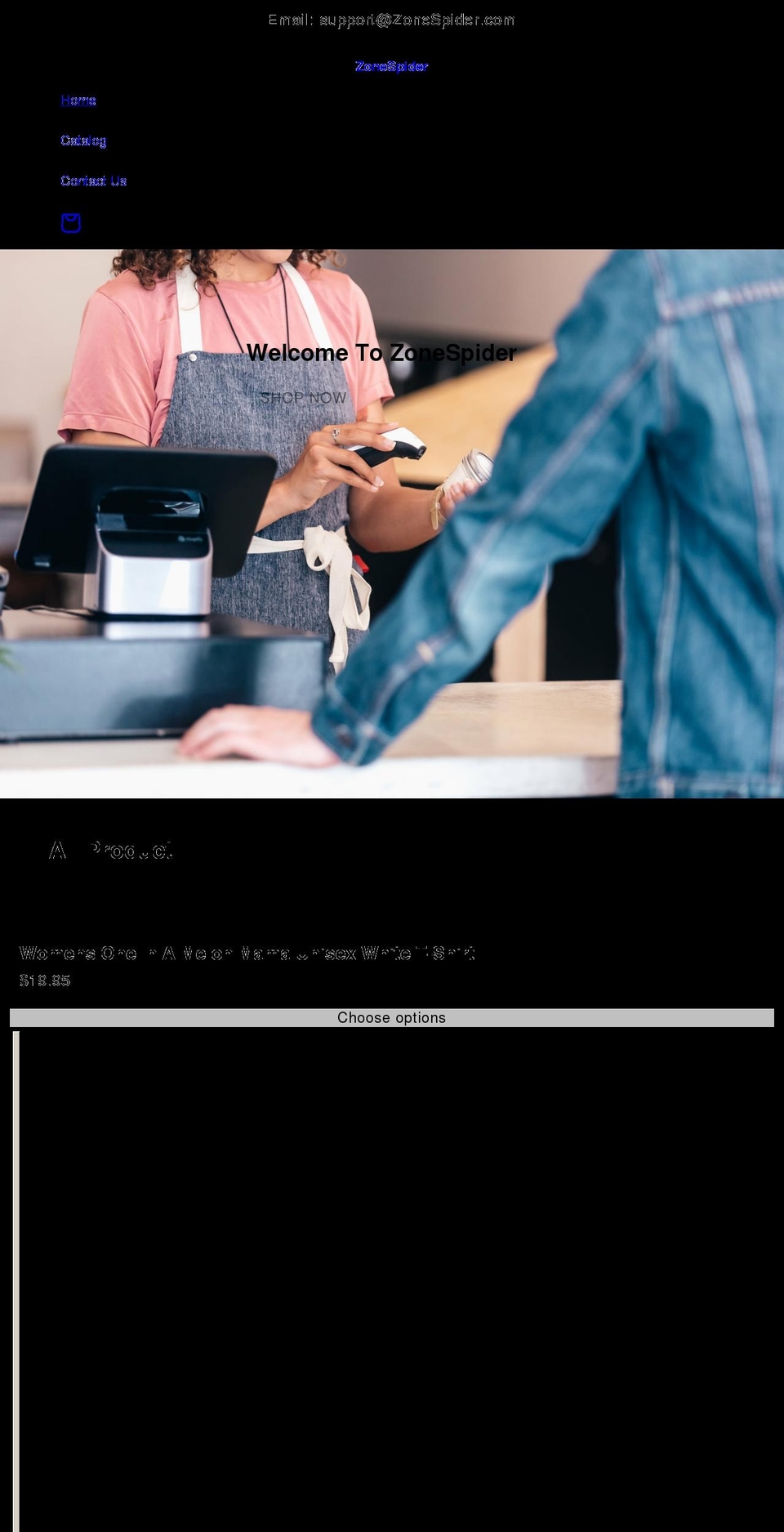 zonespider.com shopify website screenshot