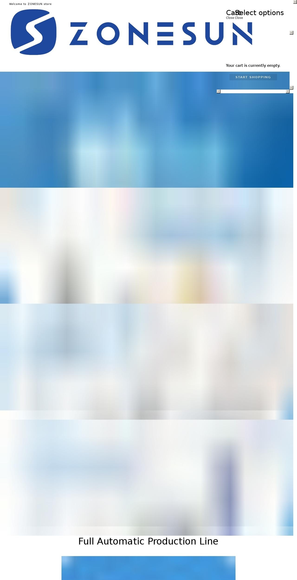 zonesunpack.com — Shopify storefront screenshot