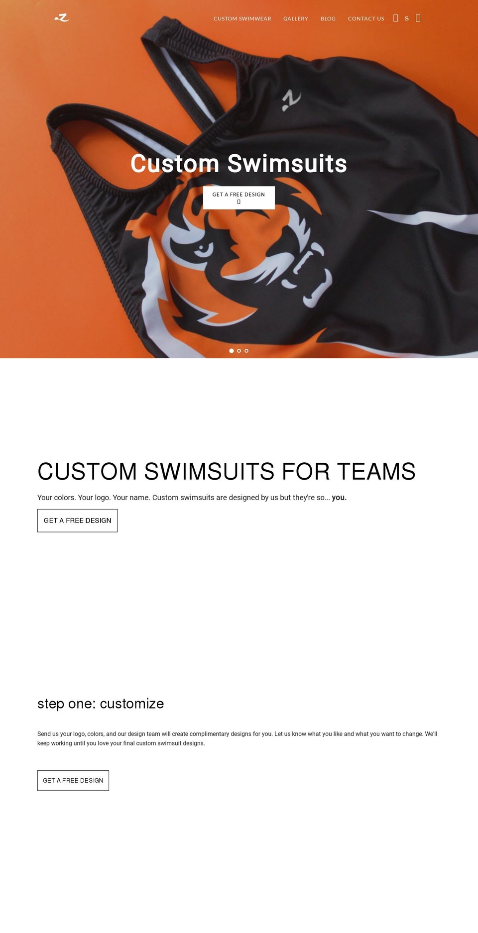 zoneswimwear.com shopify website screenshot
