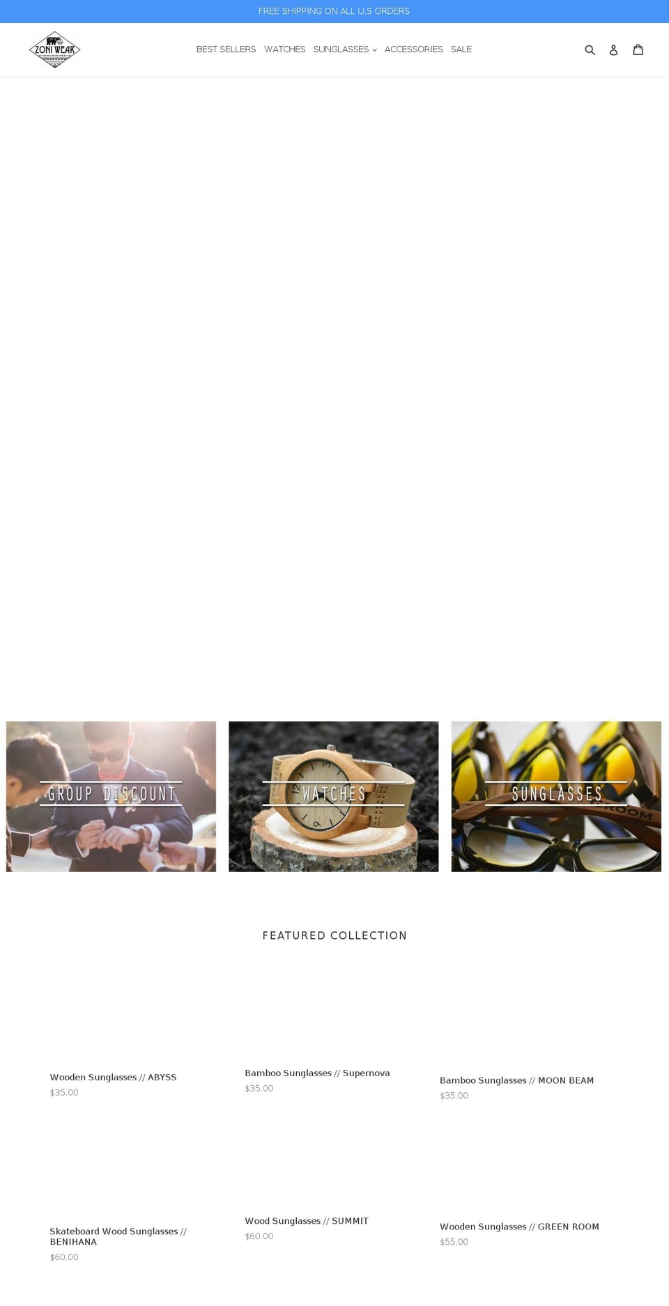 zoniwear.com shopify website screenshot