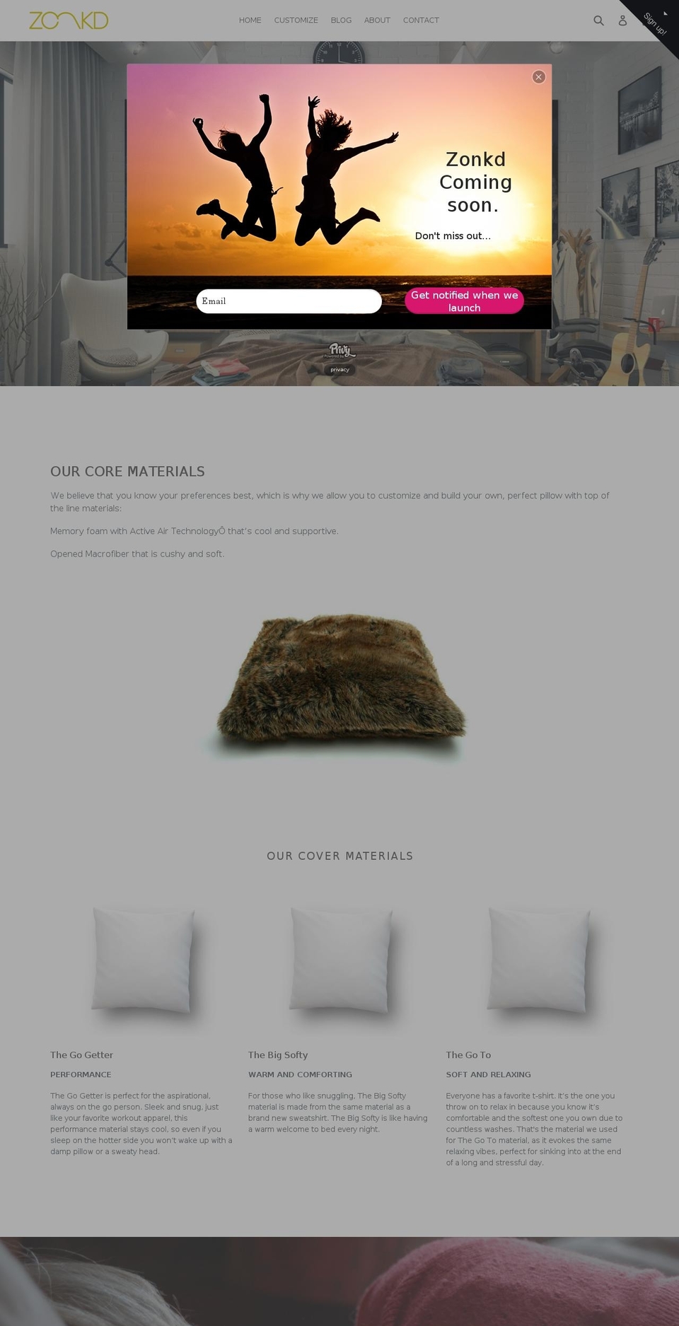 zonkd.com shopify website screenshot