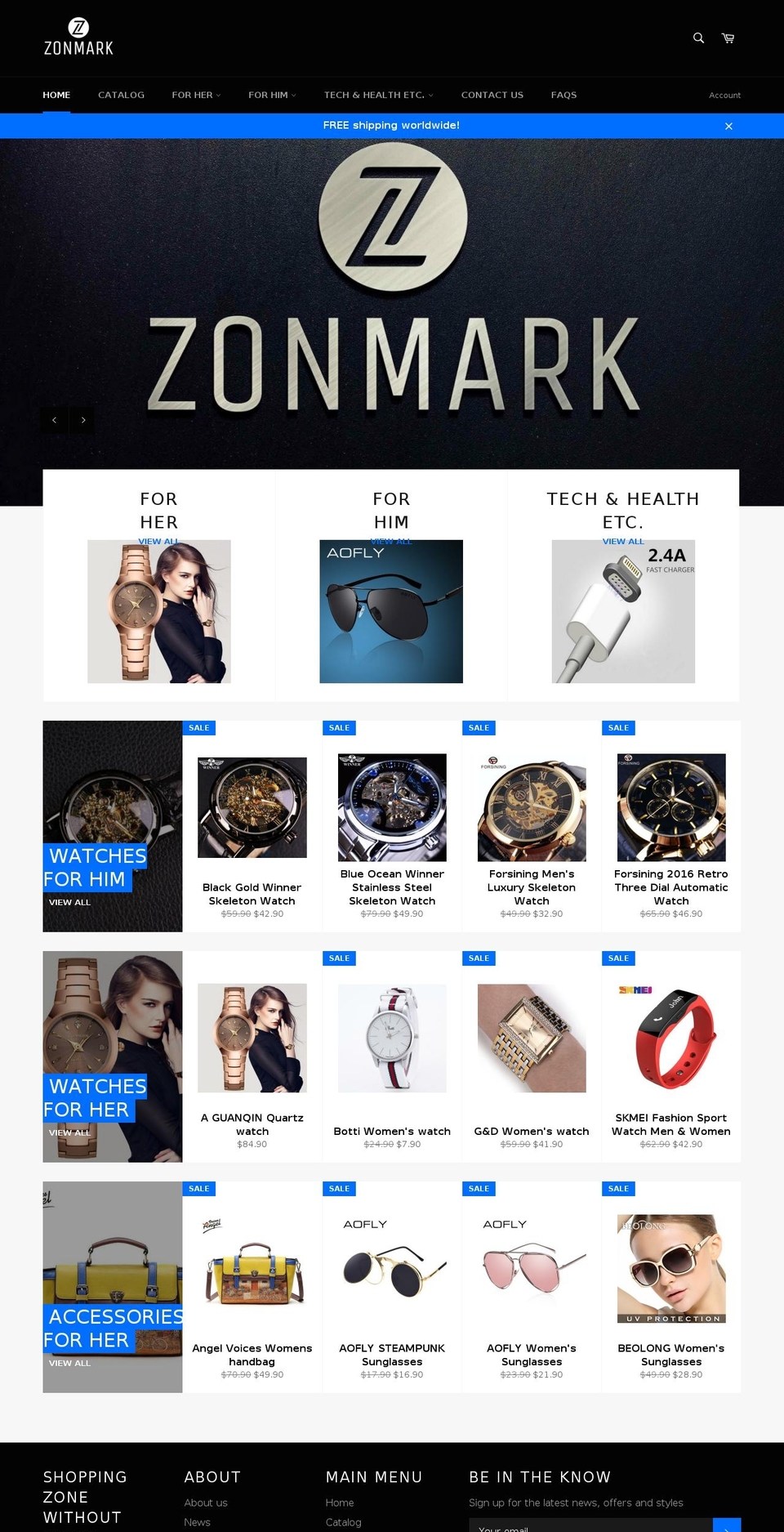 zonmark.com shopify website screenshot