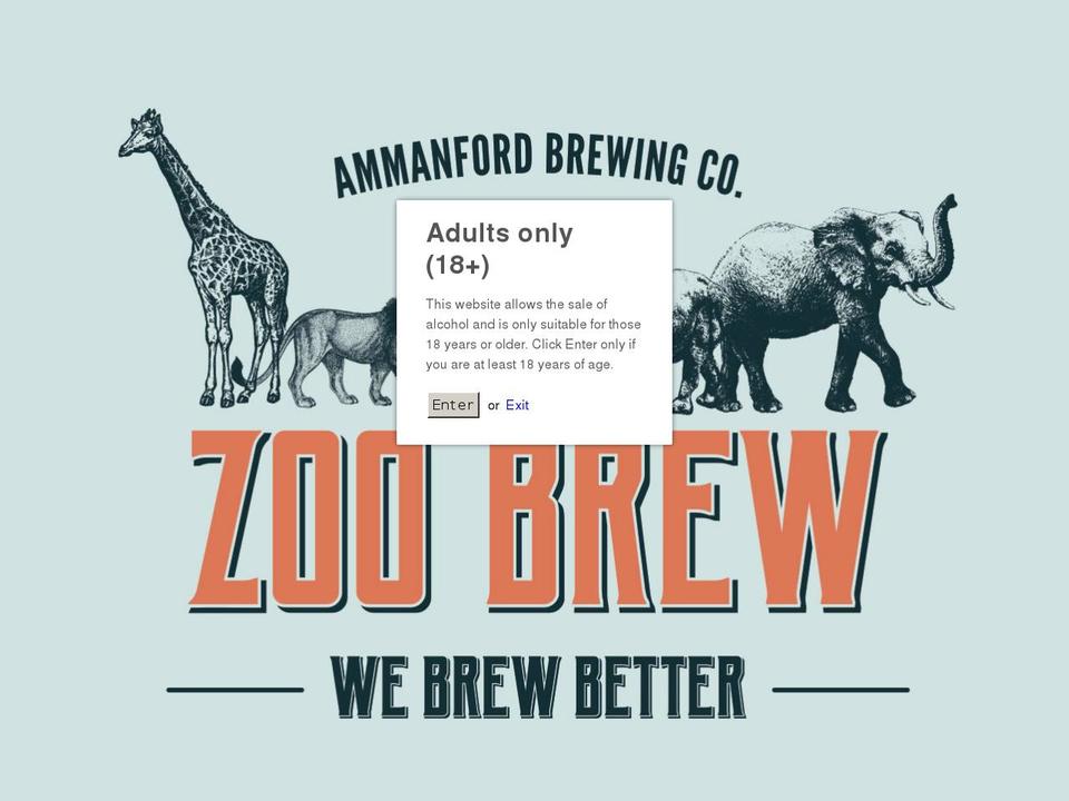zoo-brew.com shopify website screenshot
