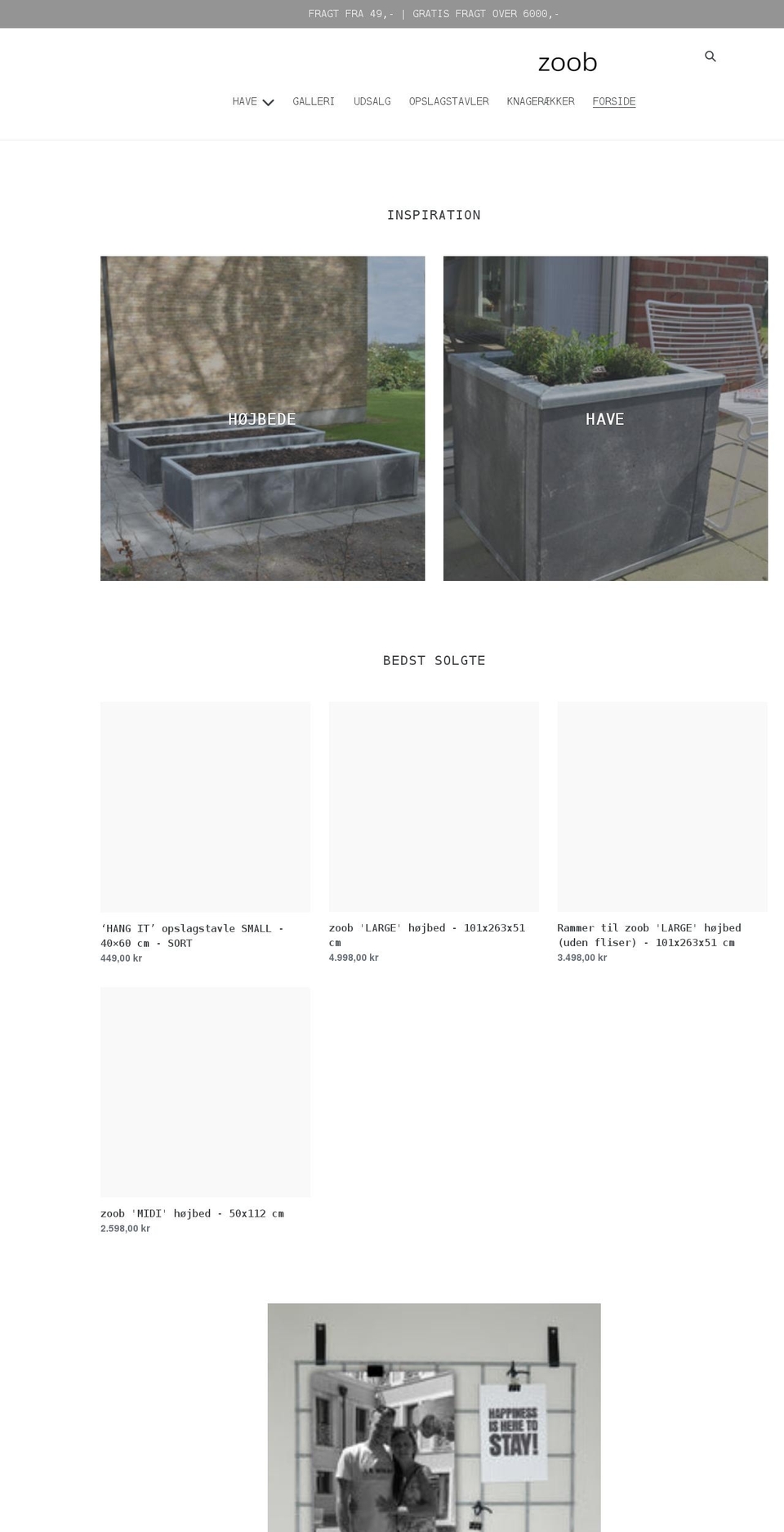 zoob.dk shopify website screenshot