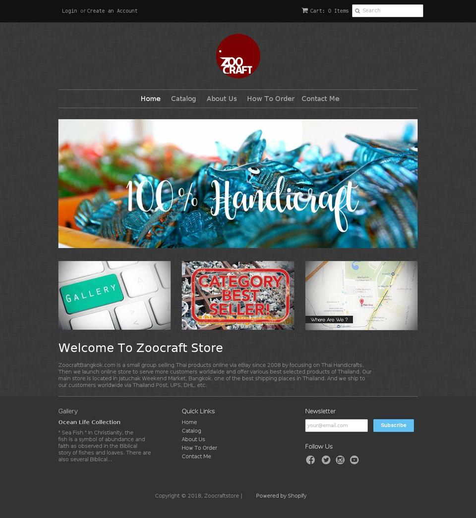 zoocraftbangkok.com shopify website screenshot