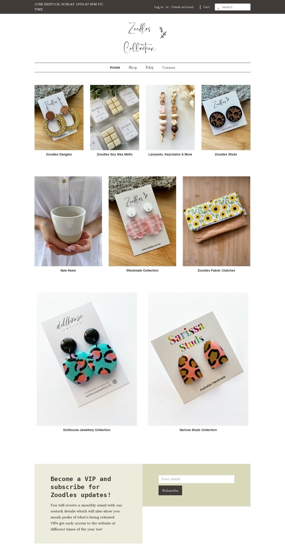 zoodles.com.au shopify website screenshot