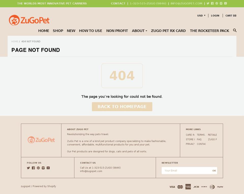 zoogopet.com shopify website screenshot