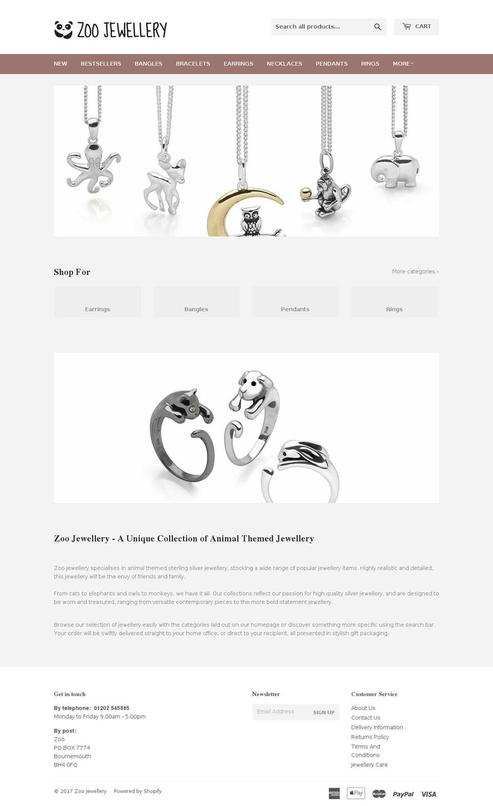 zoojewellery.com shopify website screenshot