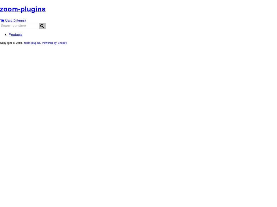 zoom-plugins.myshopify.com shopify website screenshot