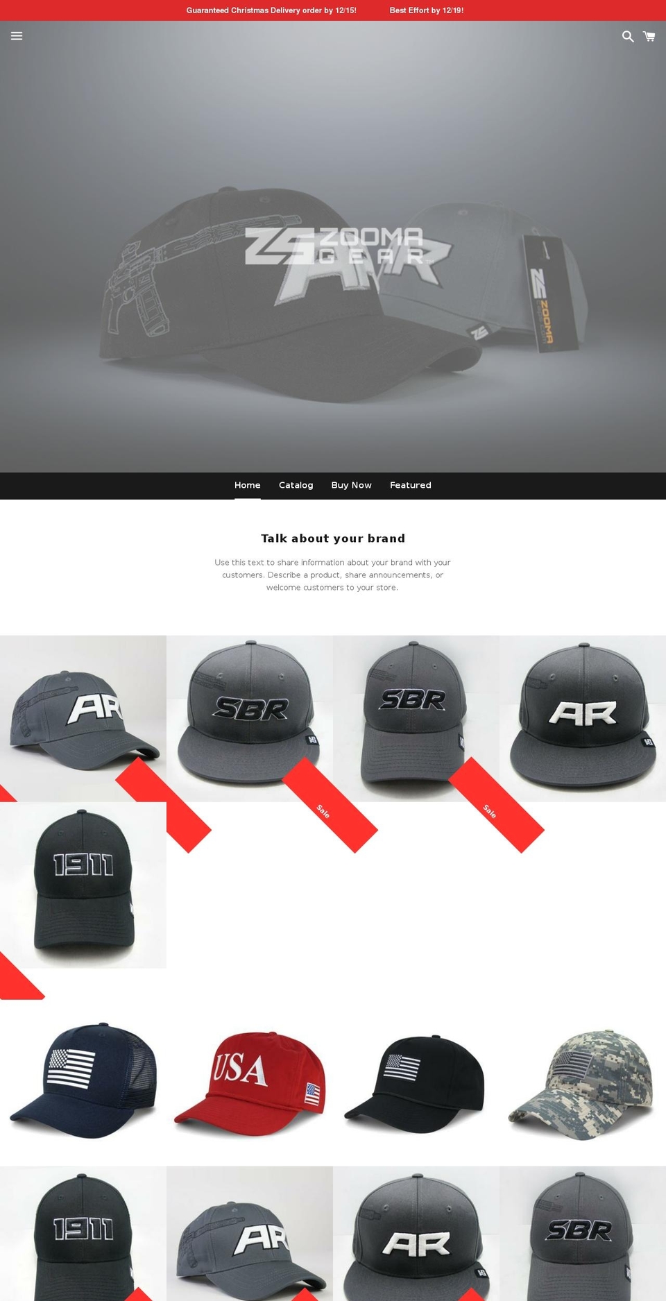 zoomacaps.com — Shopify storefront screenshot