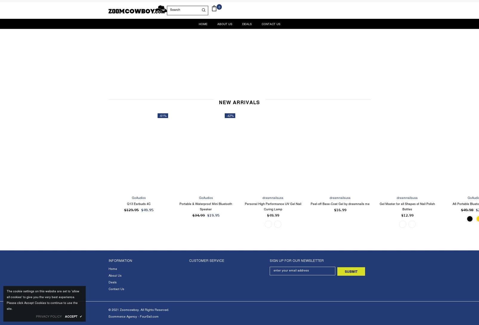 zoomcowboy.com shopify website screenshot