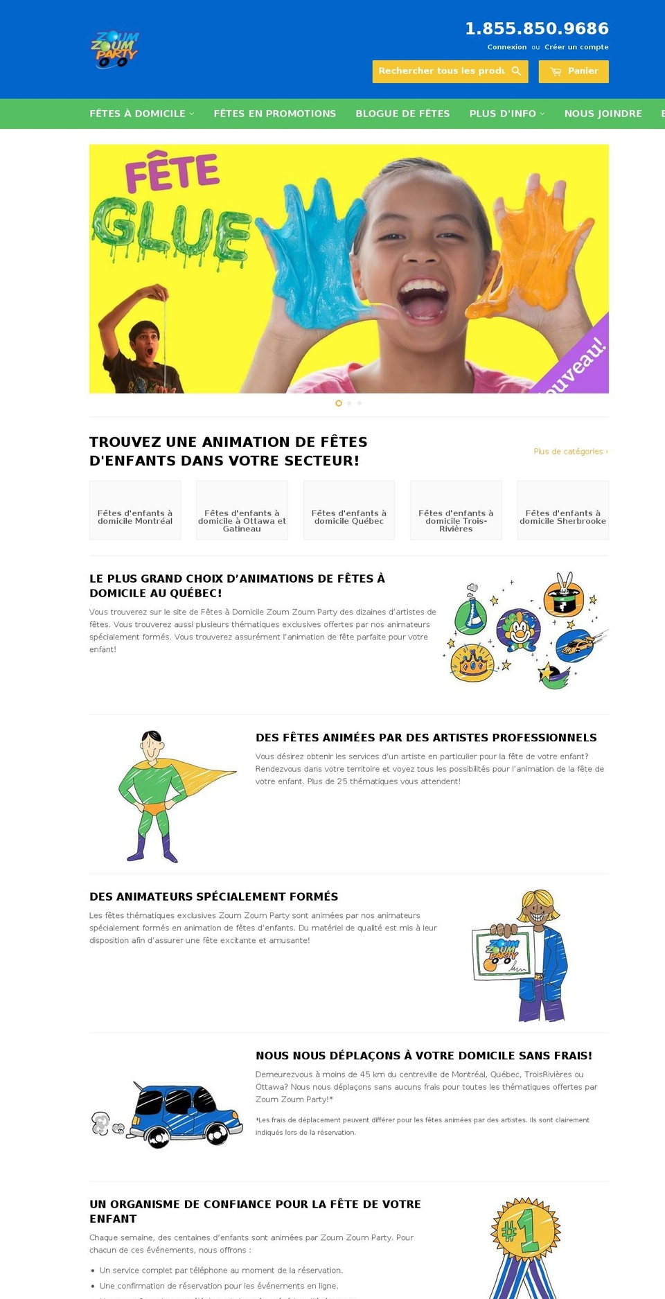 zoomzoomparty.com shopify website screenshot