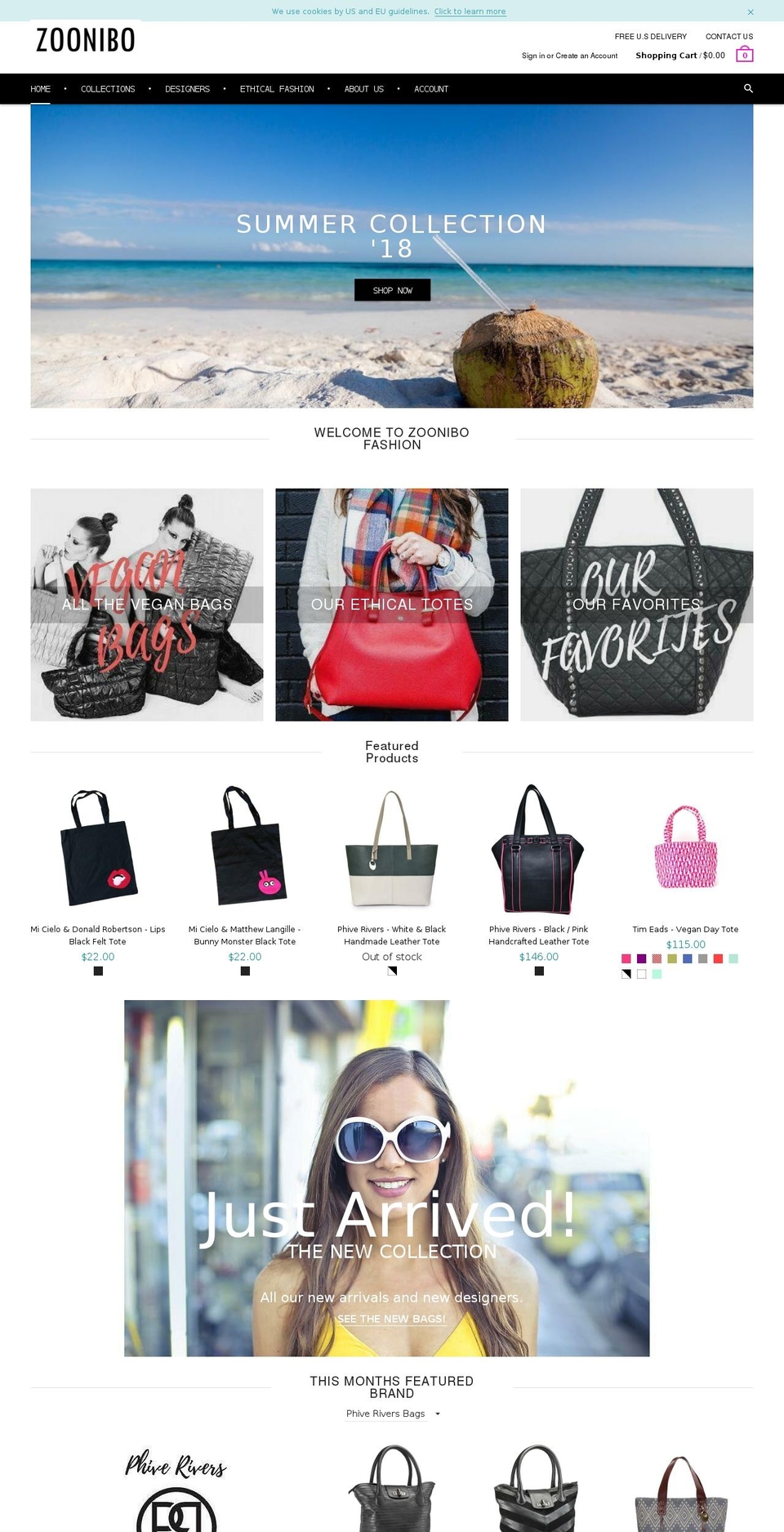 zoonibo.com — Shopify storefront screenshot