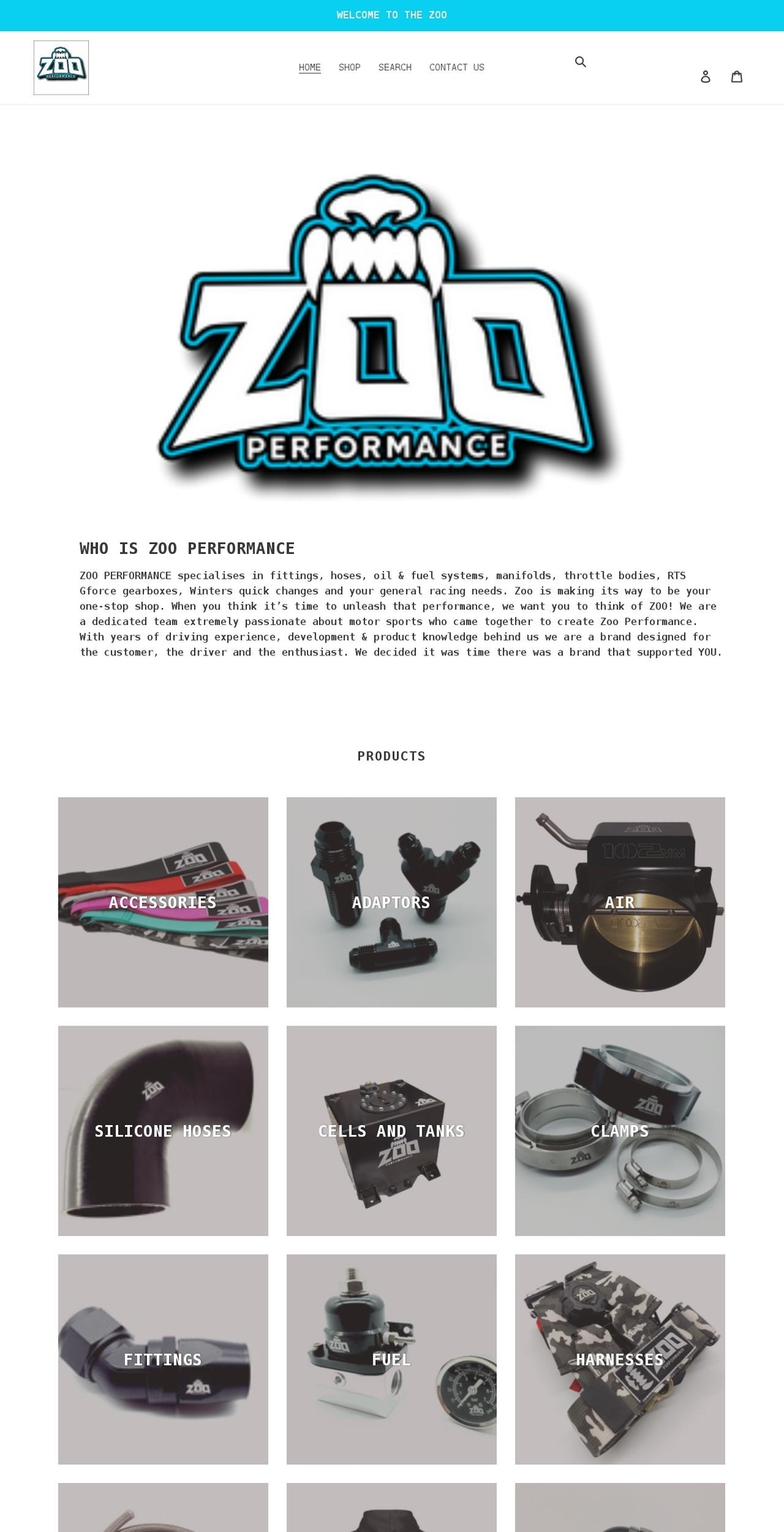 zooperformance.com shopify website screenshot