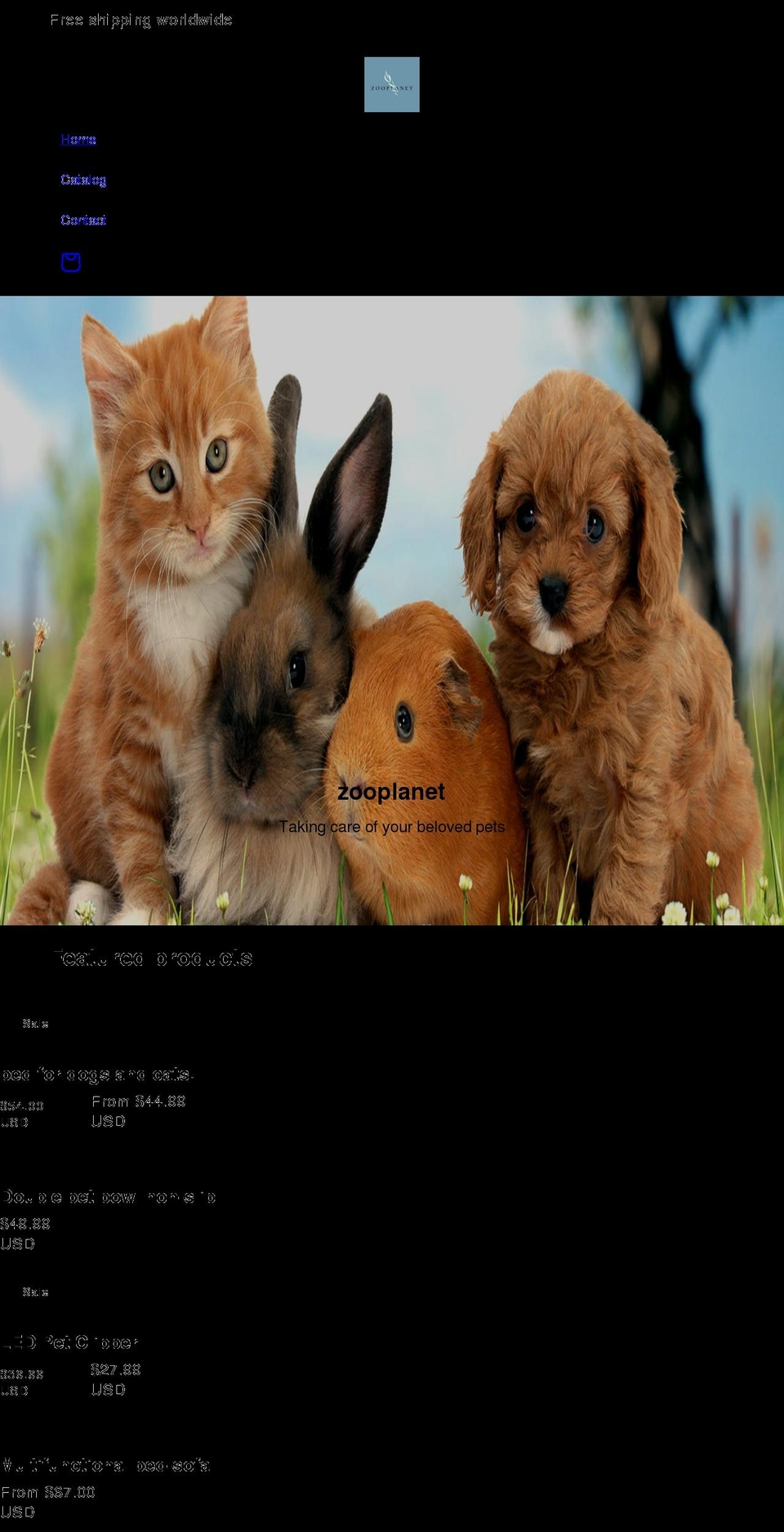 zooplanet.net shopify website screenshot