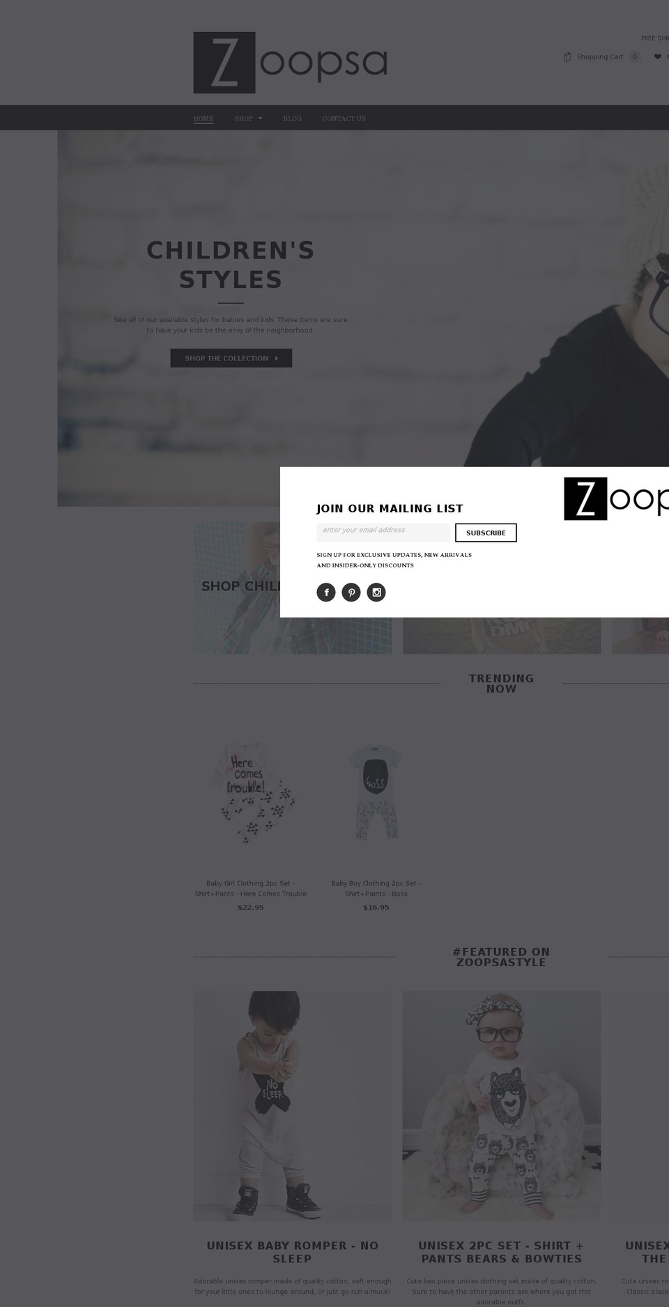 zoopsa.com shopify website screenshot