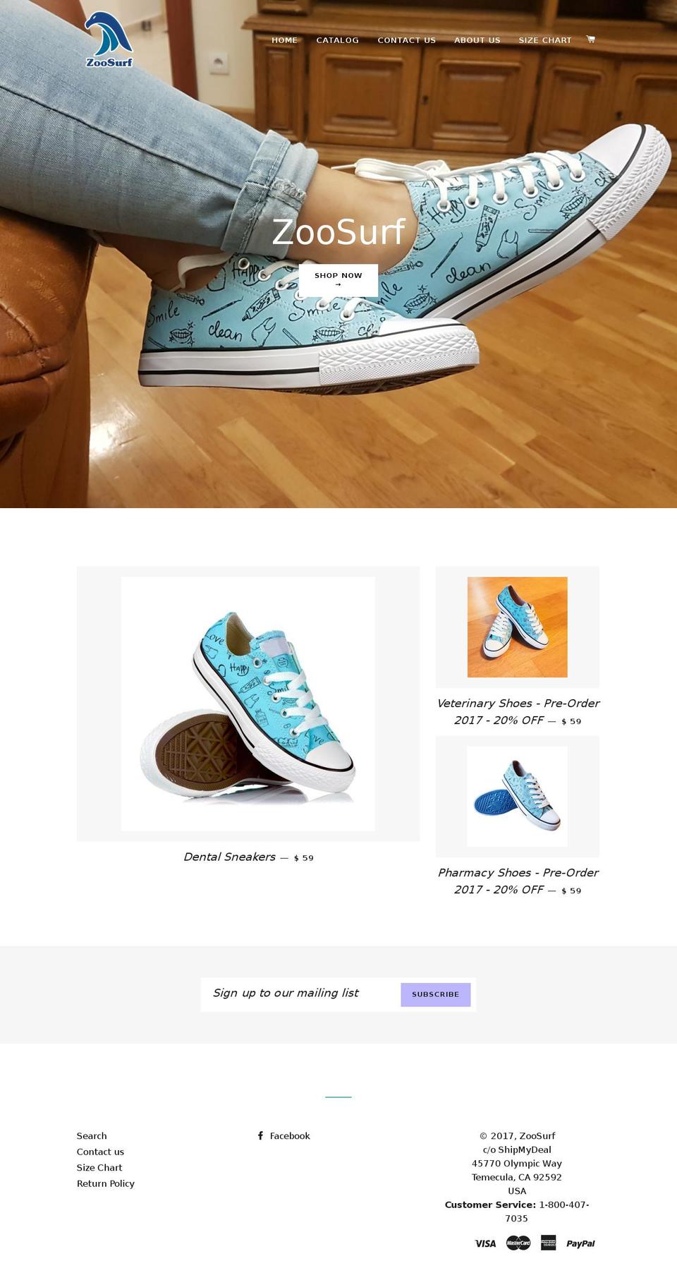 zoosurf.com shopify website screenshot