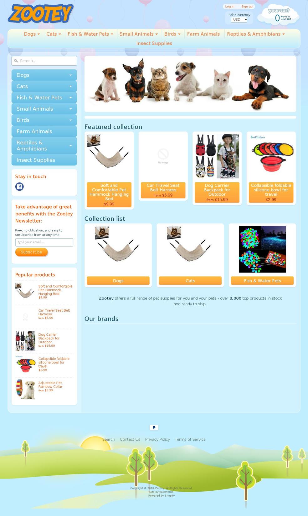 zootey.com — Shopify storefront screenshot