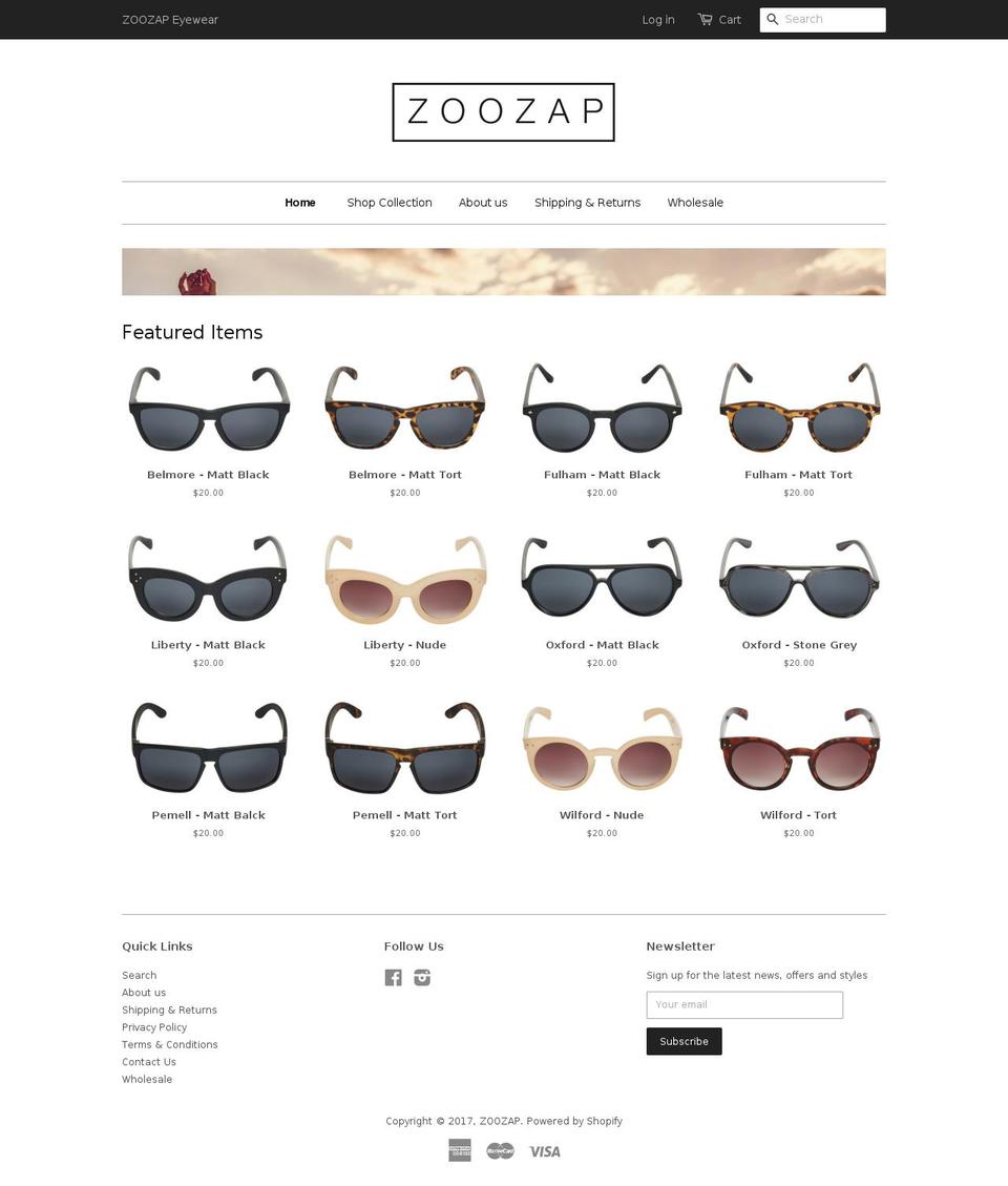 zoozap.com.au shopify website screenshot