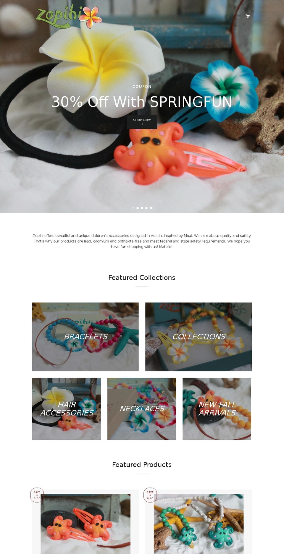 zopihi.com shopify website screenshot