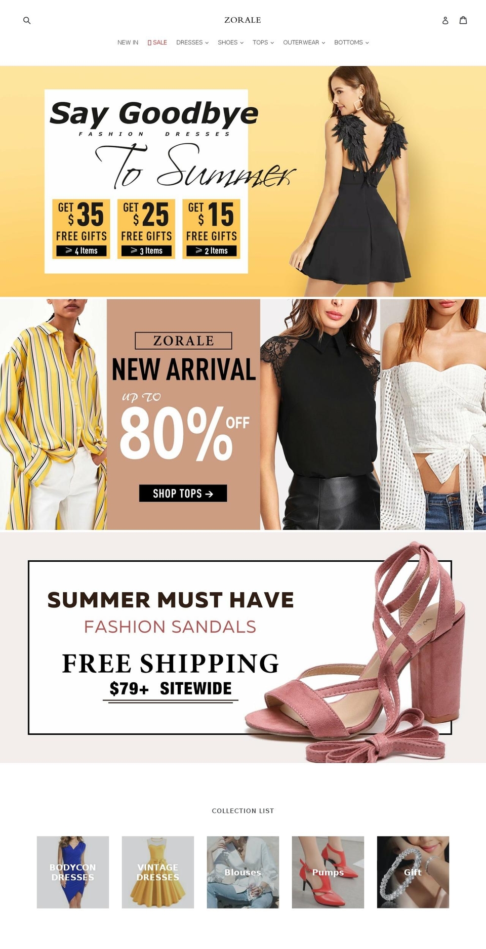 zorale.com shopify website screenshot