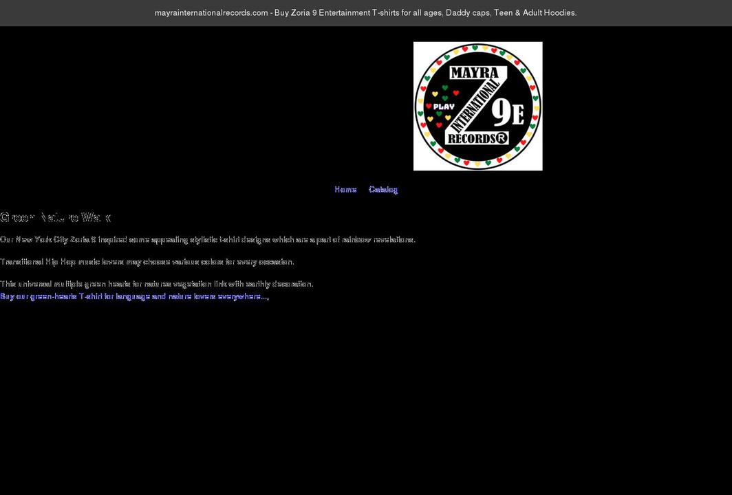 zoria-9-entertainment.myshopify.com shopify website screenshot