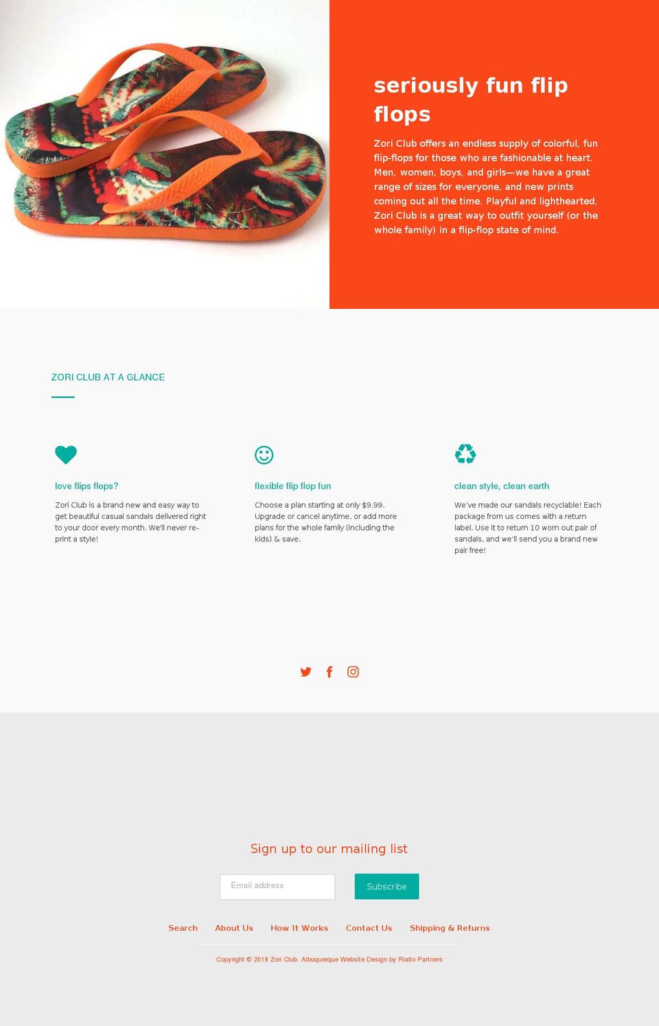 zoriclub.com shopify website screenshot