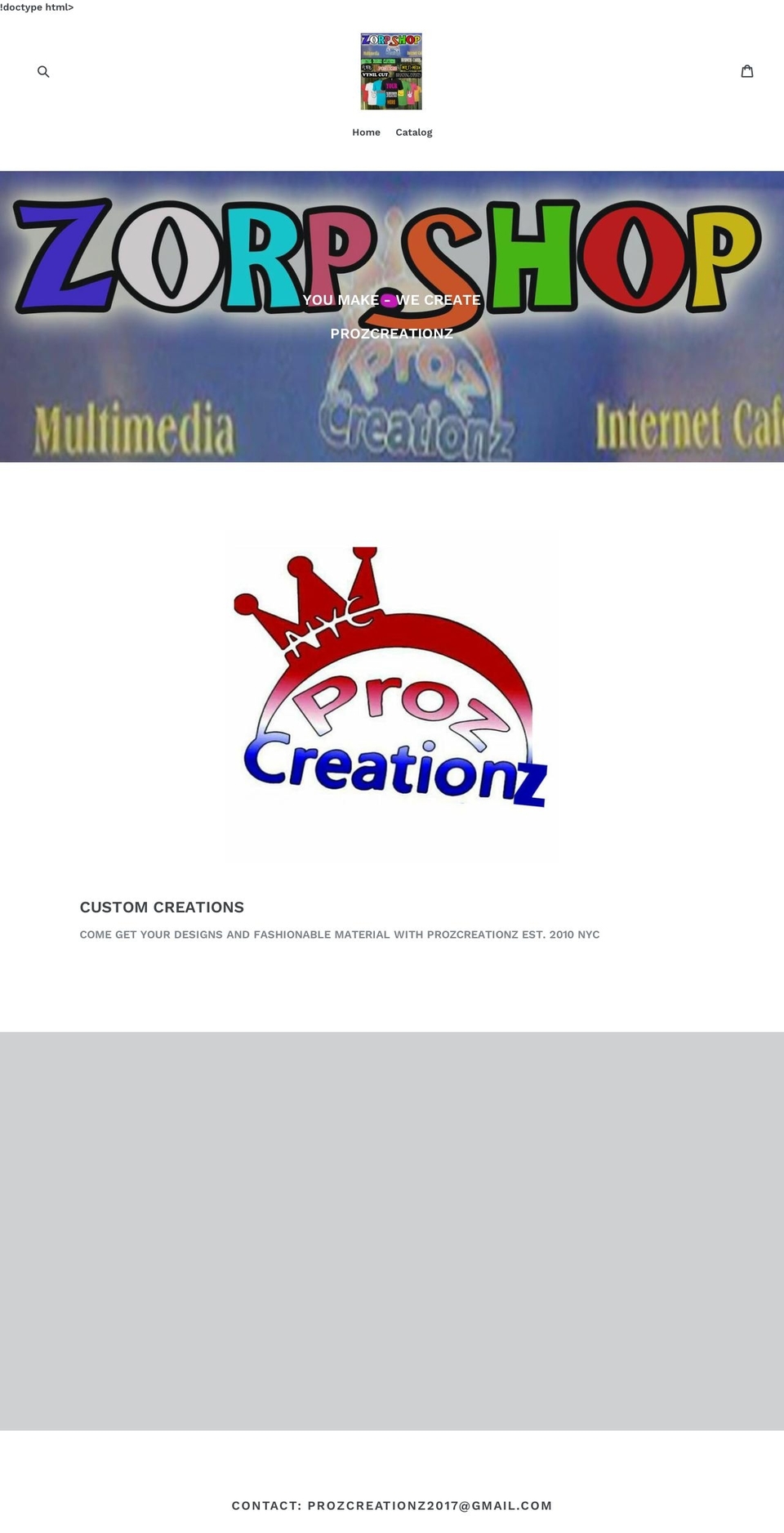zorp.shop shopify website screenshot