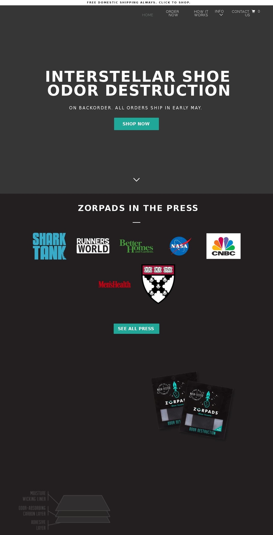 zorpads.com shopify website screenshot