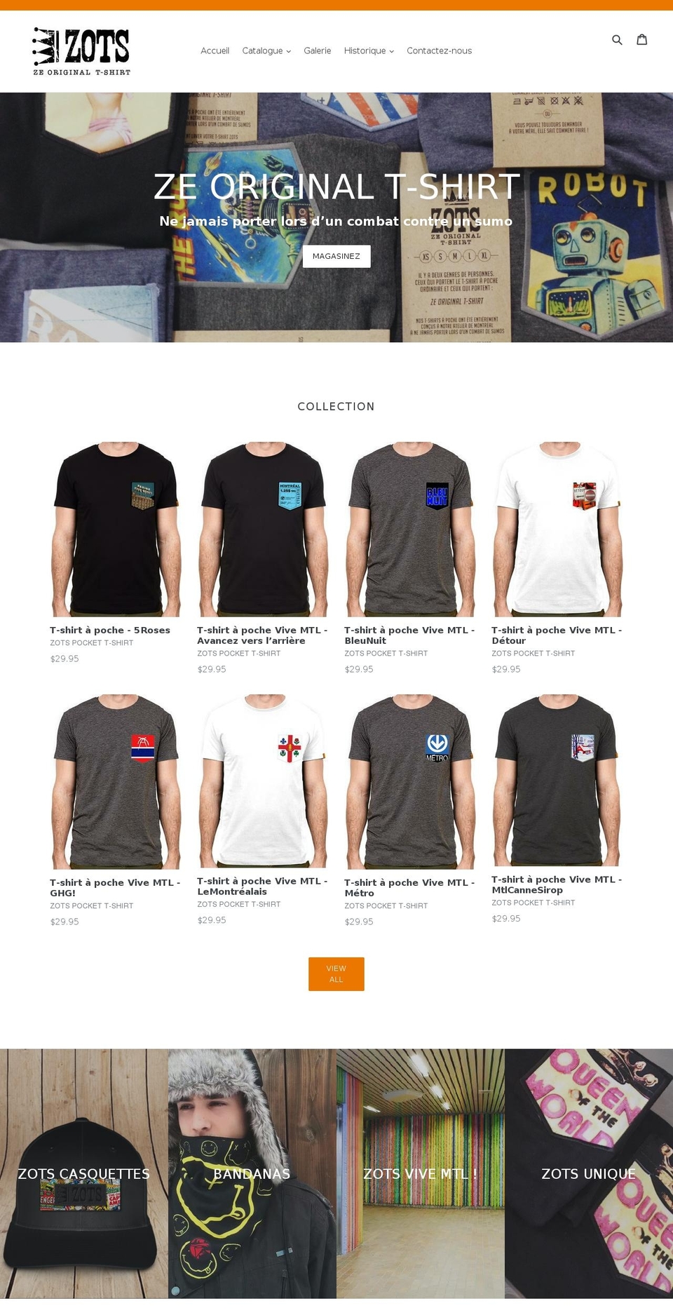 zots-shop.com — Shopify storefront screenshot