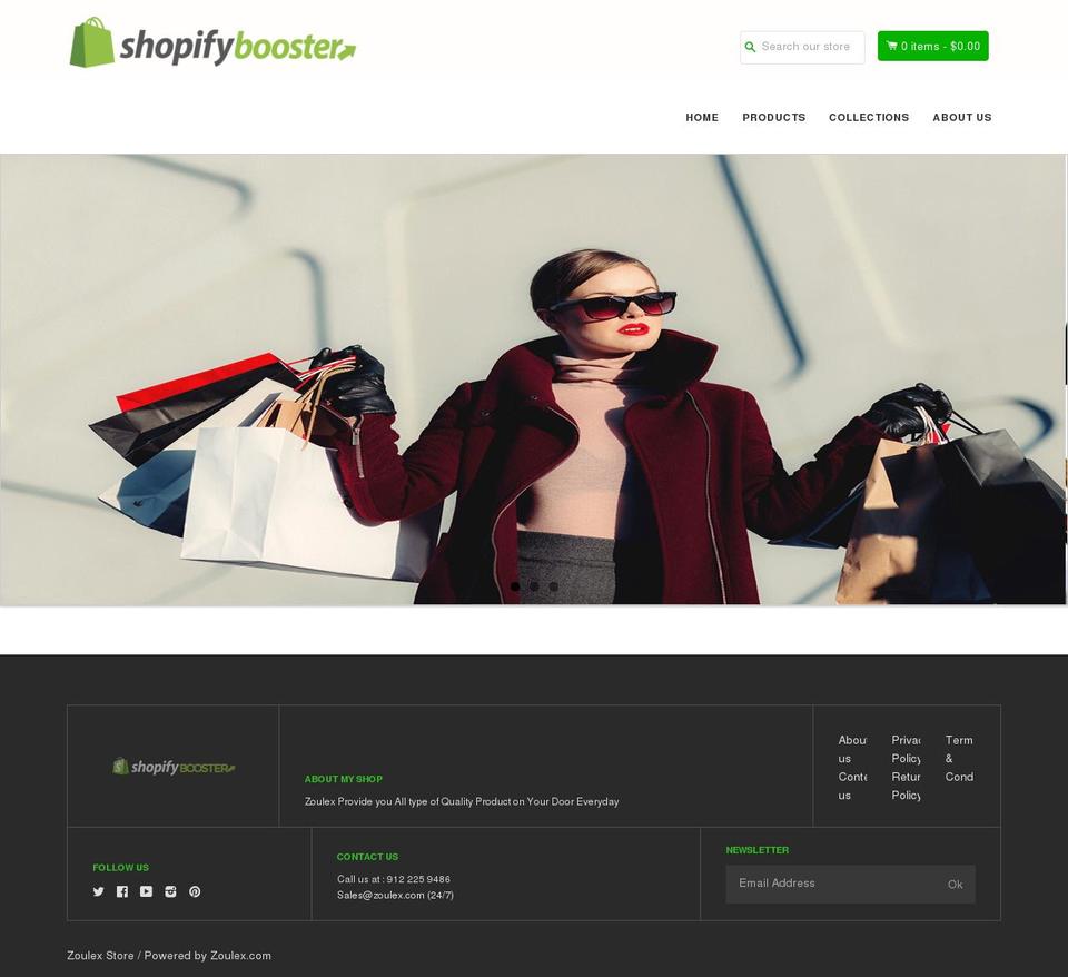 shopify-booster-theme Shopify theme site example zoulex.com