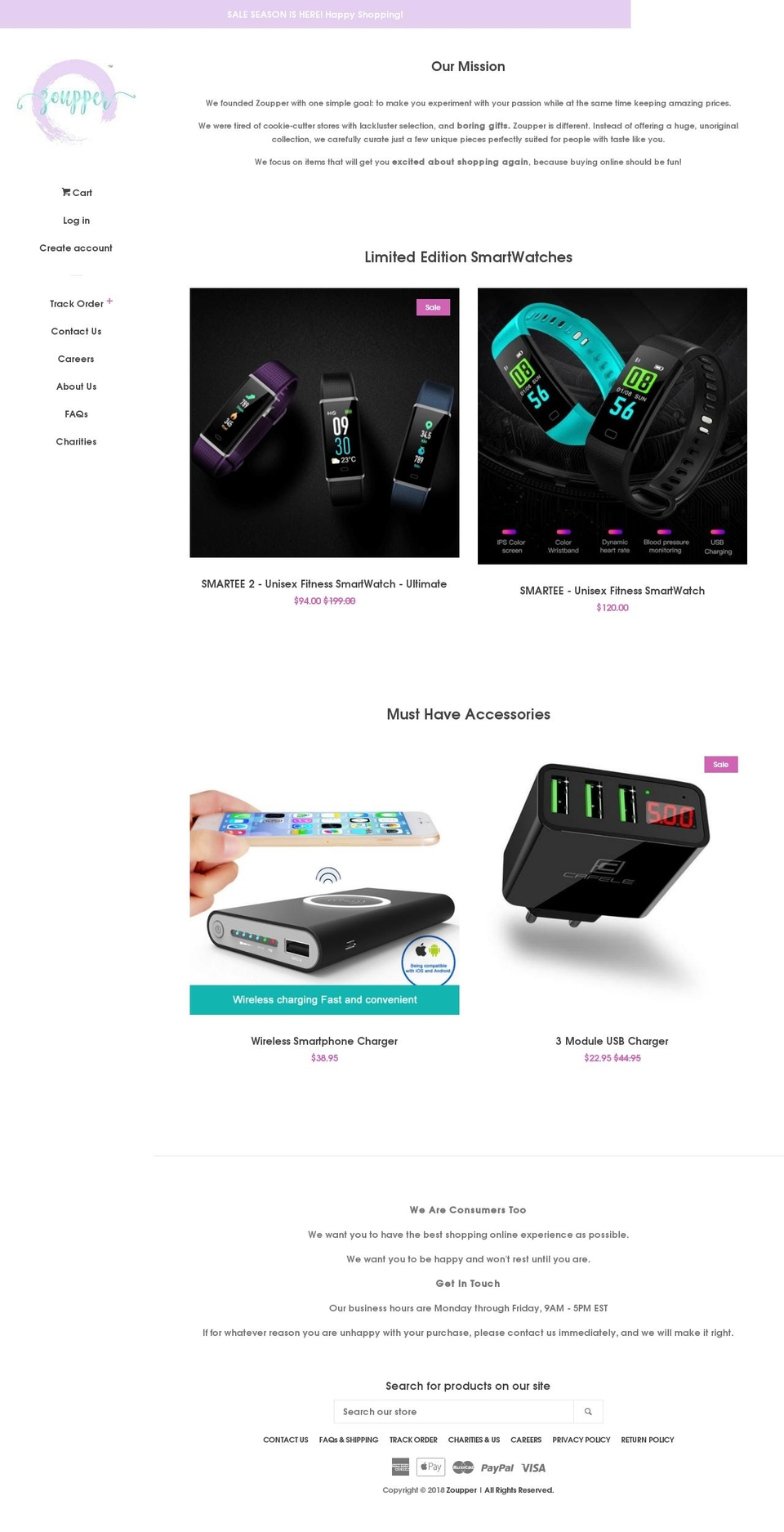 zoupper.com shopify website screenshot