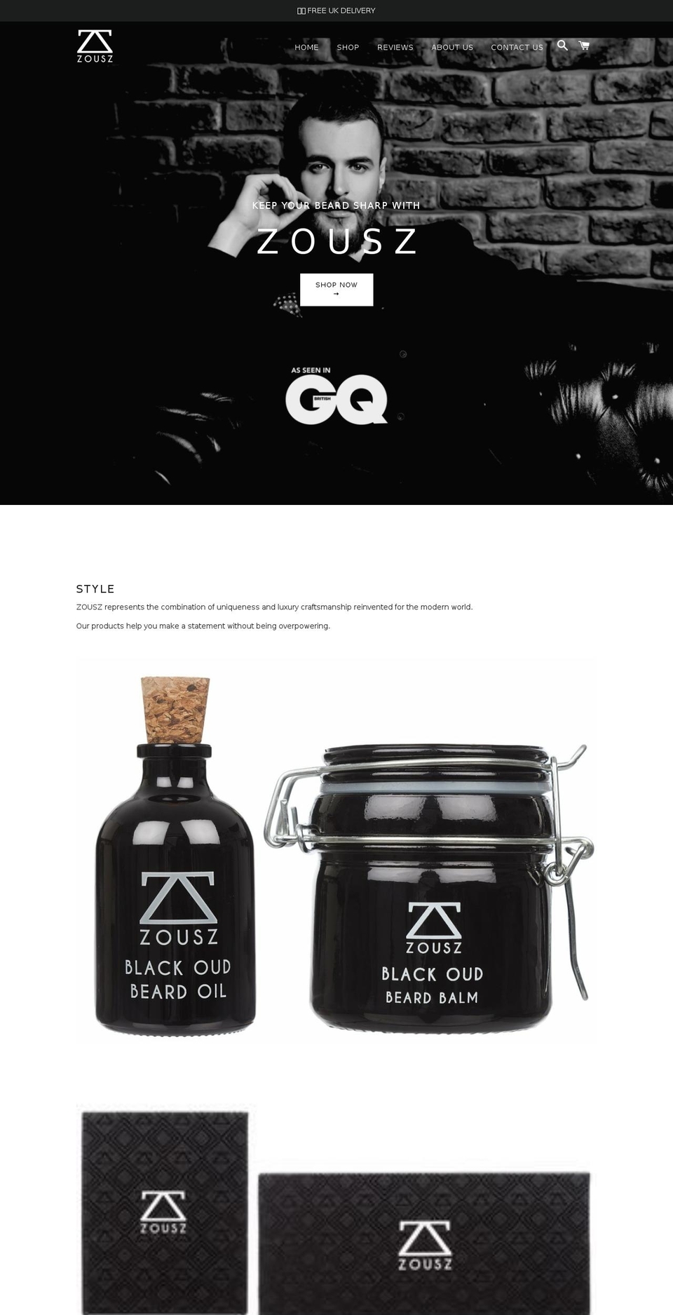 zousz.com shopify website screenshot