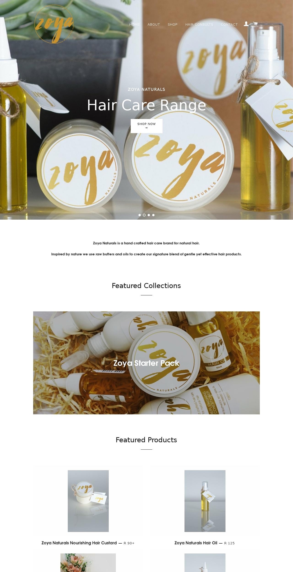 zoyanaturals.com shopify website screenshot