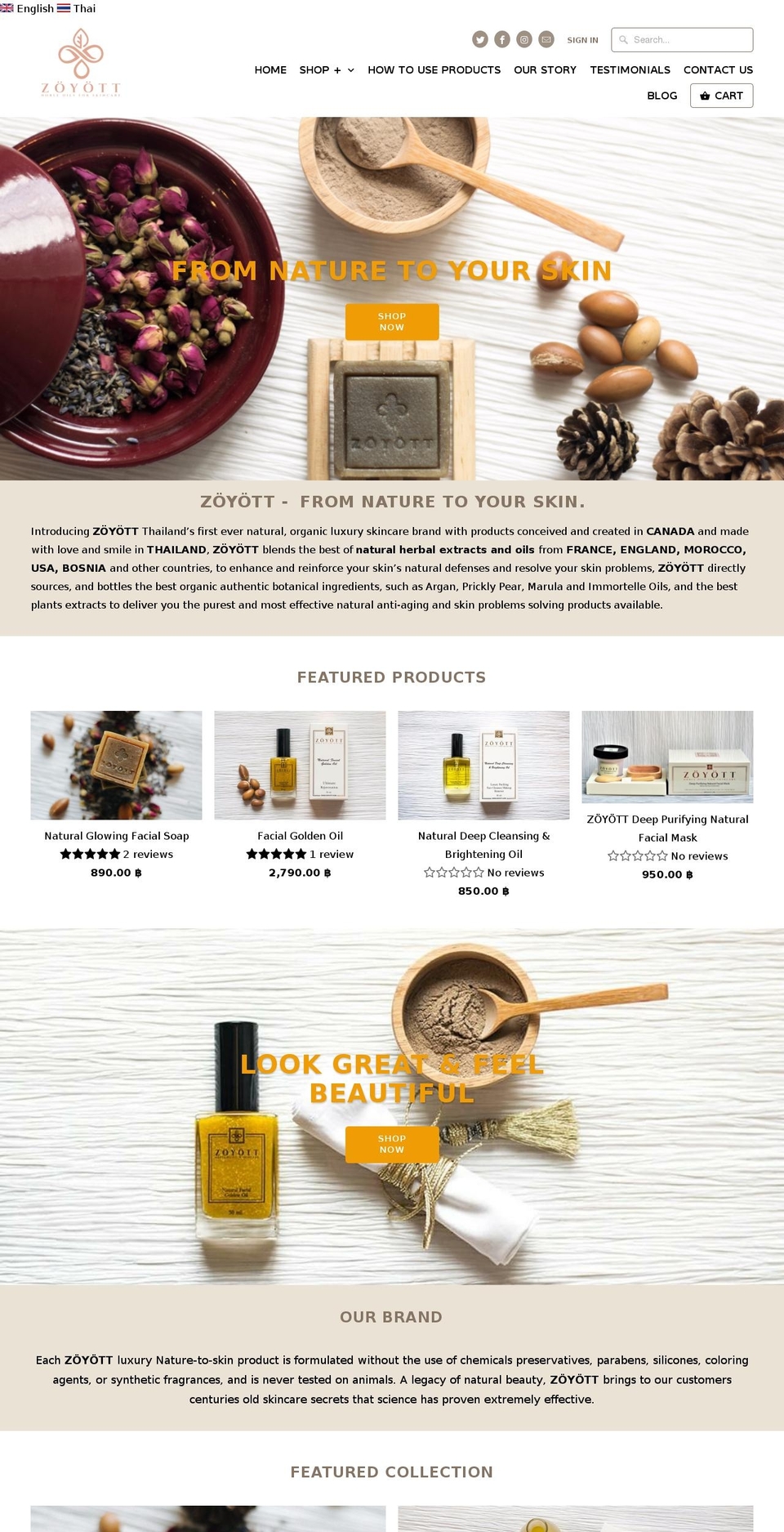 zoyott.com — Shopify storefront screenshot