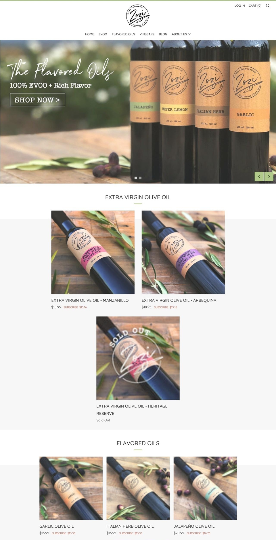 Zozi [PA v.2.0.4] Shopify theme site example zozioliveoil.com