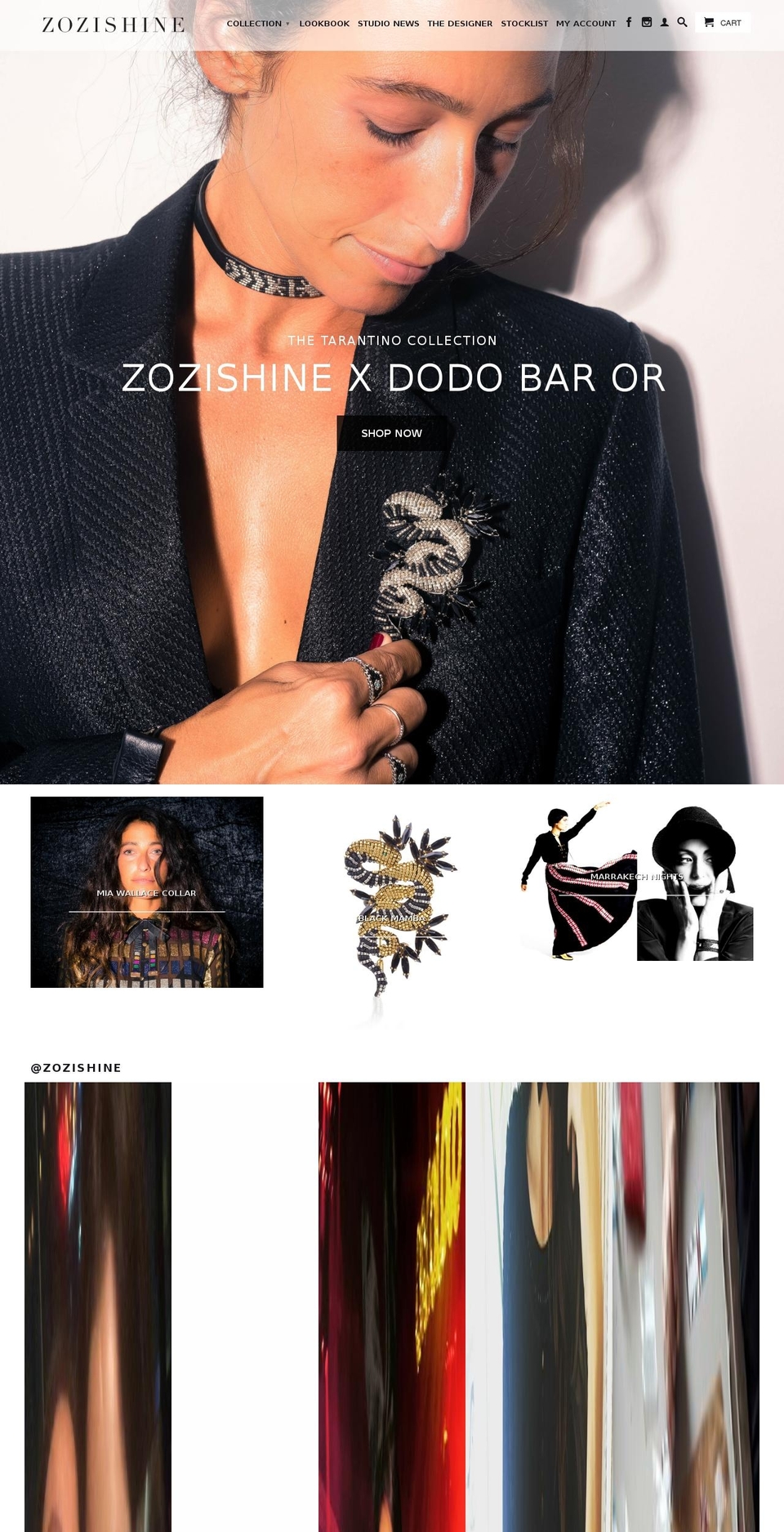 zozishine.com shopify website screenshot